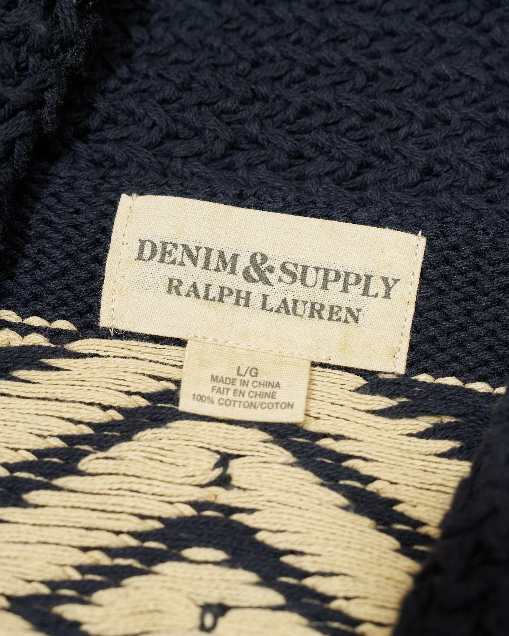 ラルフ ローレン社が2011〜2016年に展開したレーベル「デニム＆サプライ ラルフ ローレン」のタグ