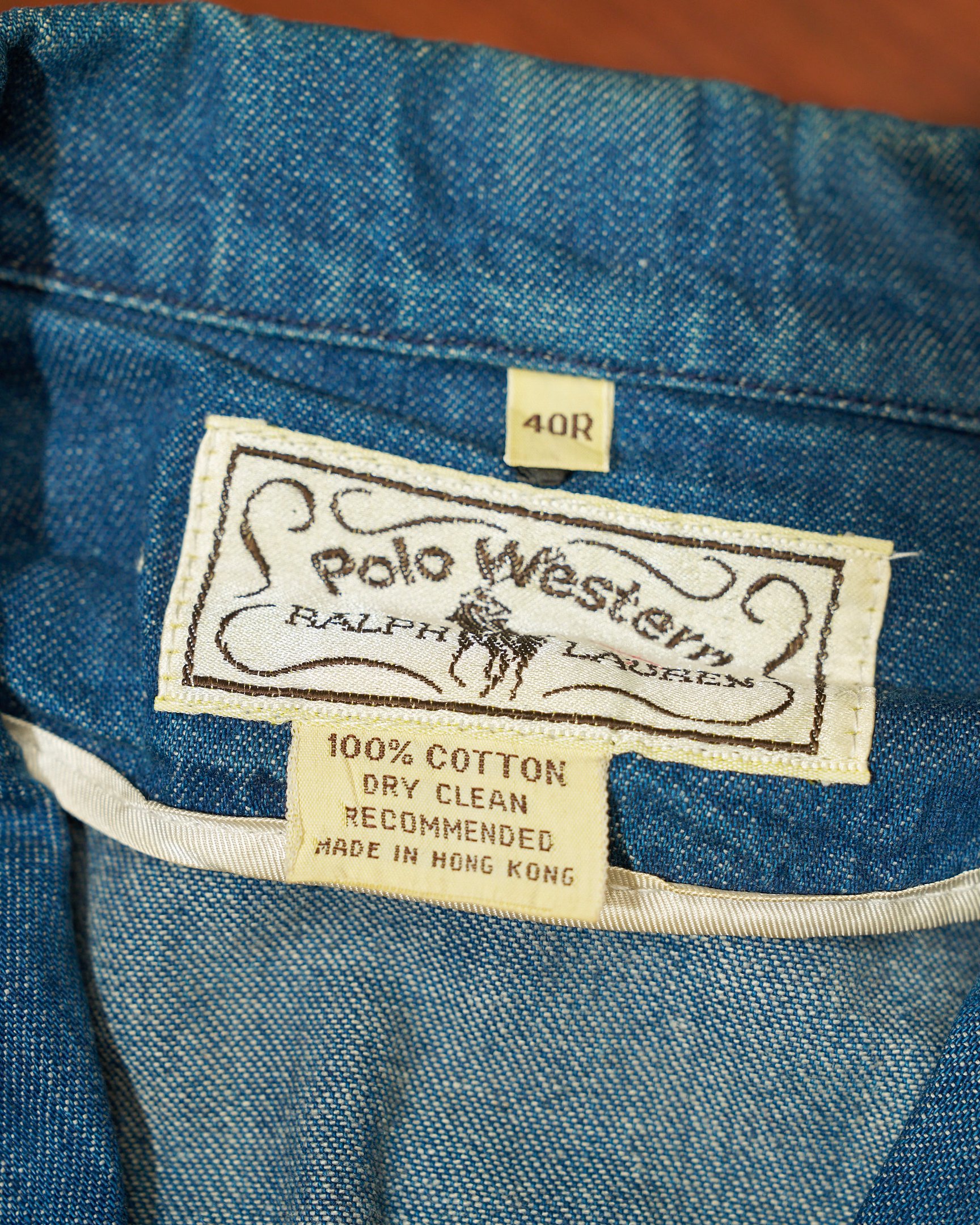 ラルフ ローレン社が1978〜1979年に展開していたレーベル「ポロ ウェスタン」のタグ