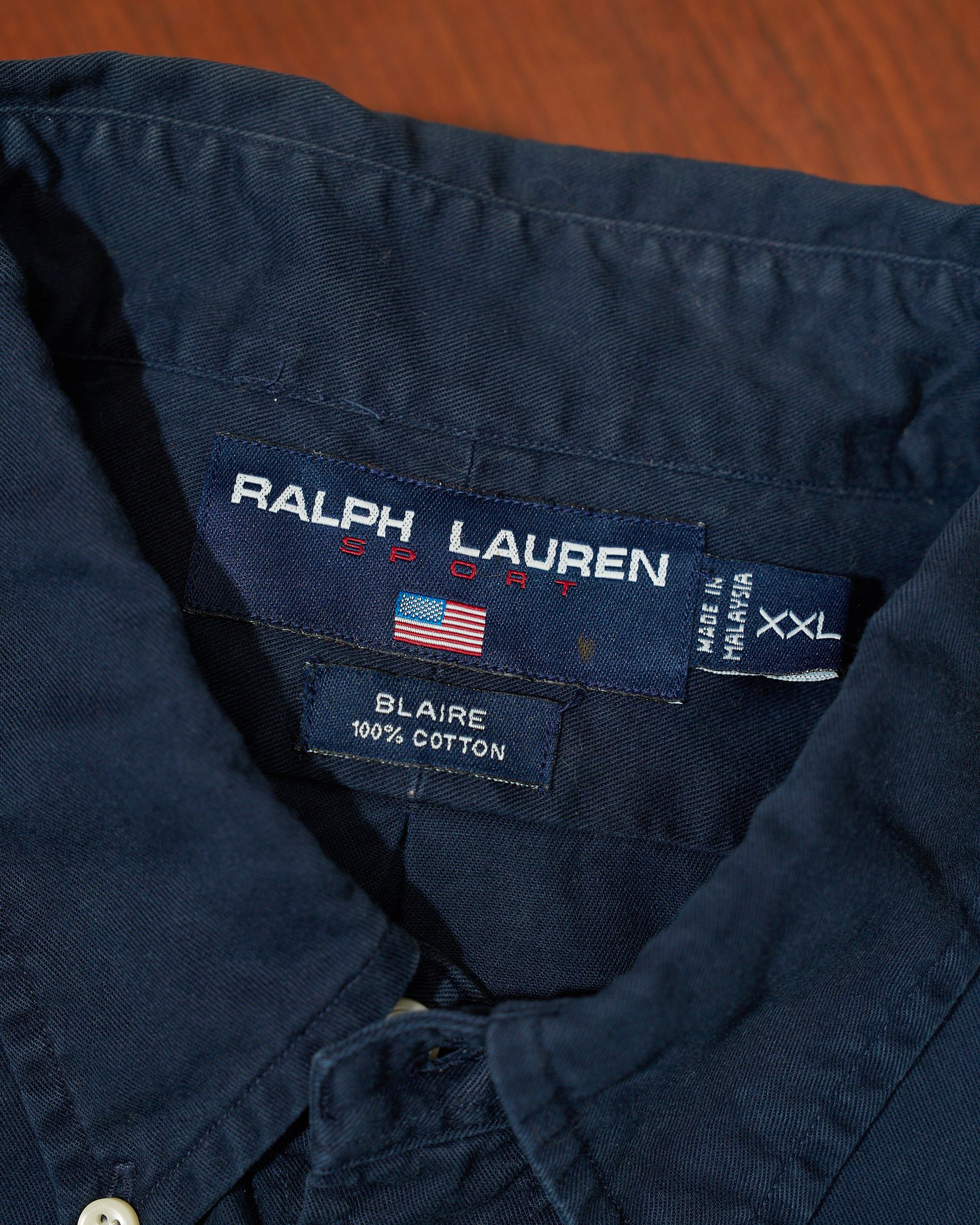 ラルフ ローレン社が展開していた「BLAIRE」型のシャツのタグ