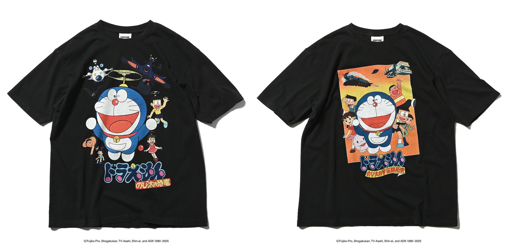 映画ドラえもん」歴代ポスターTシャツ発売 “のび太の恐竜”など全