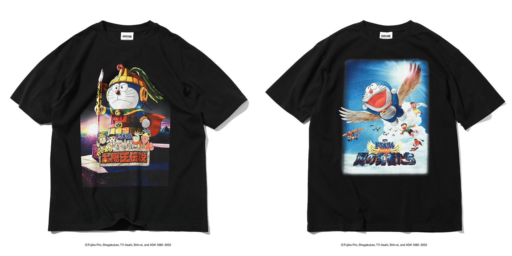 映画ドラえもん」歴代ポスターTシャツ発売 “のび太の恐竜”など全