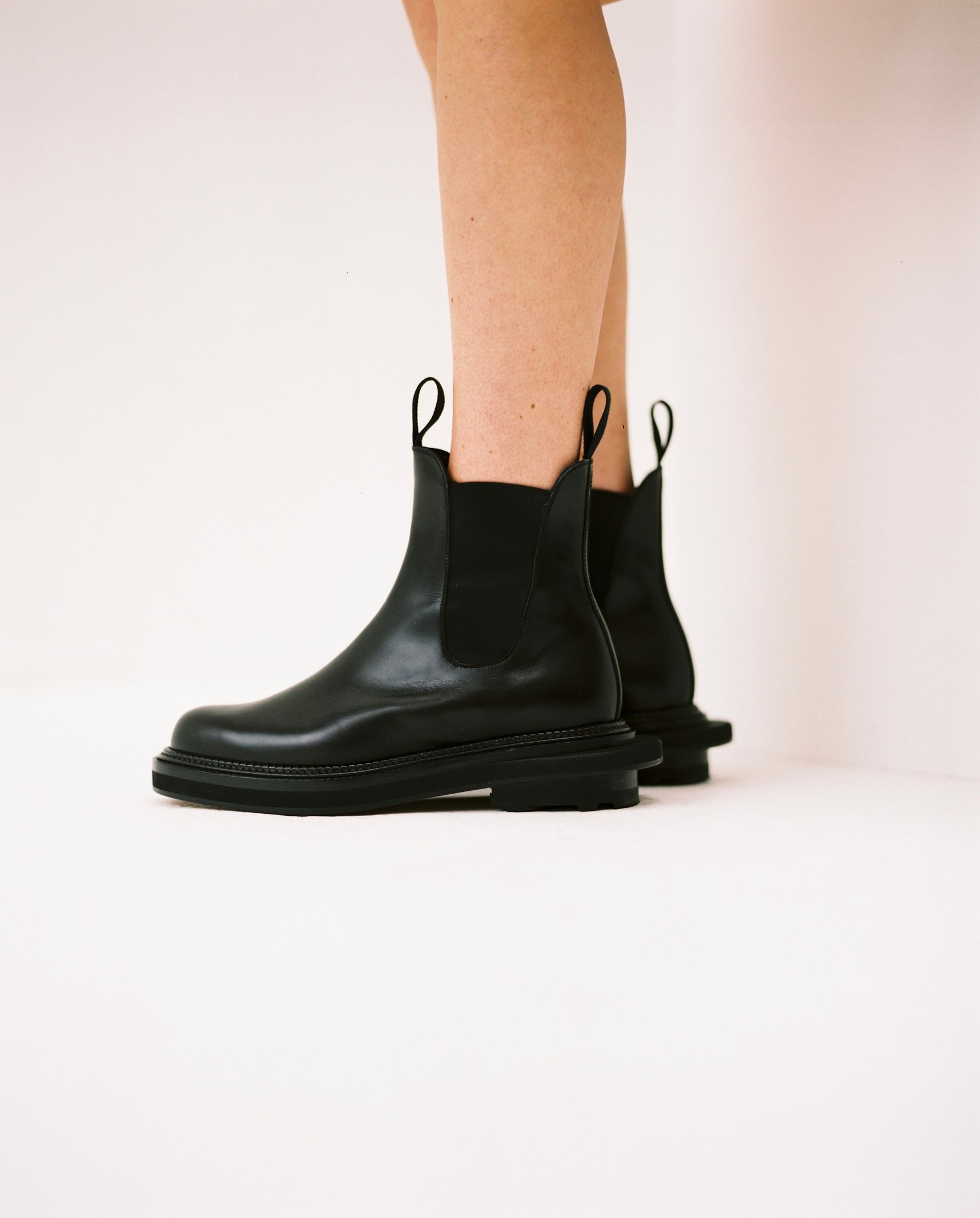Cambre boot in black calfskin