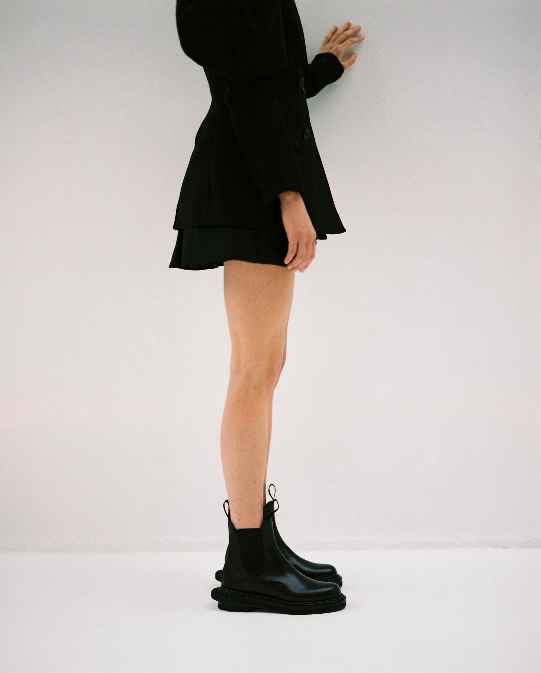 Cambre boot in black calfskin