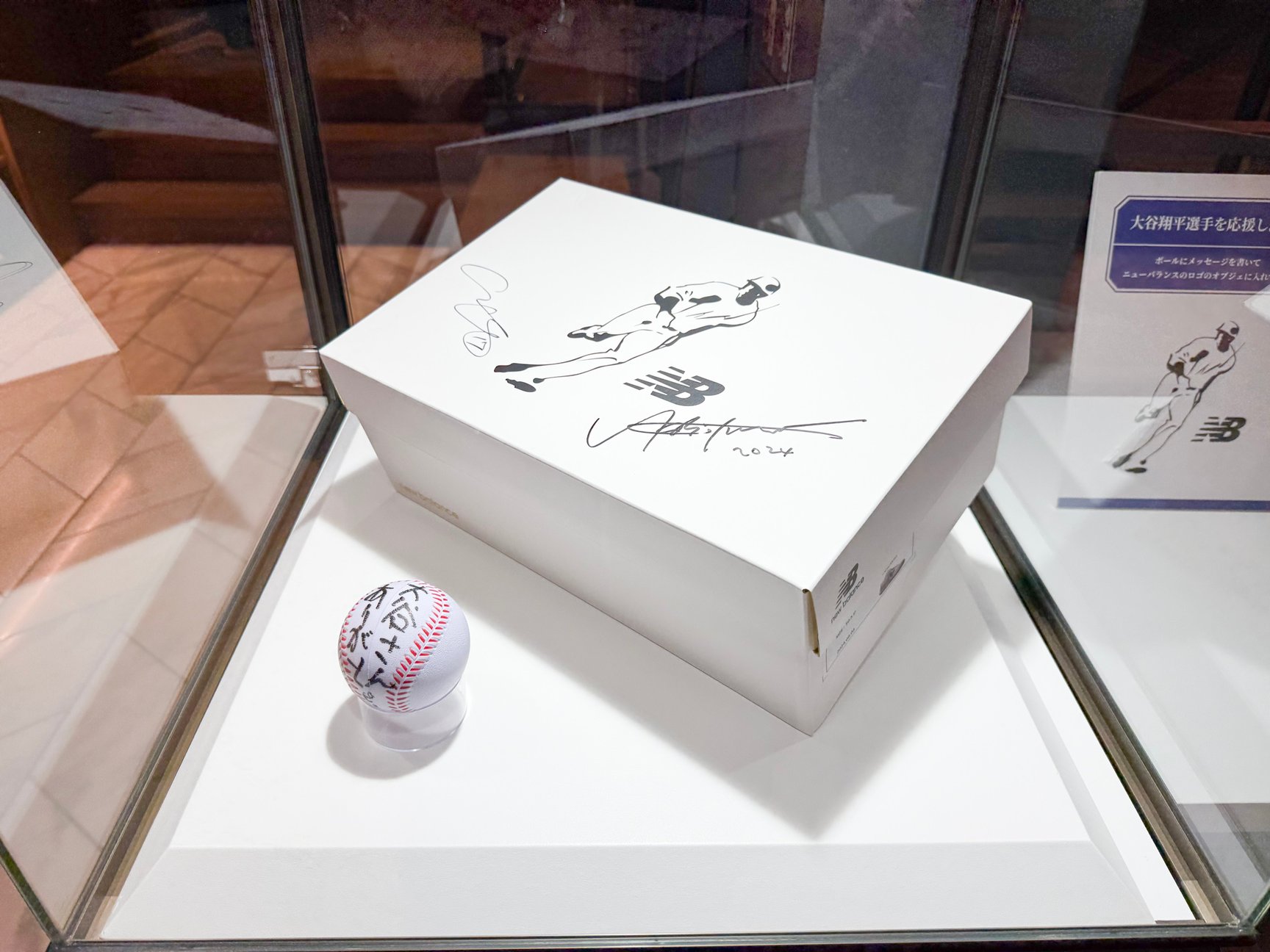 野球ボールとシューズボックス