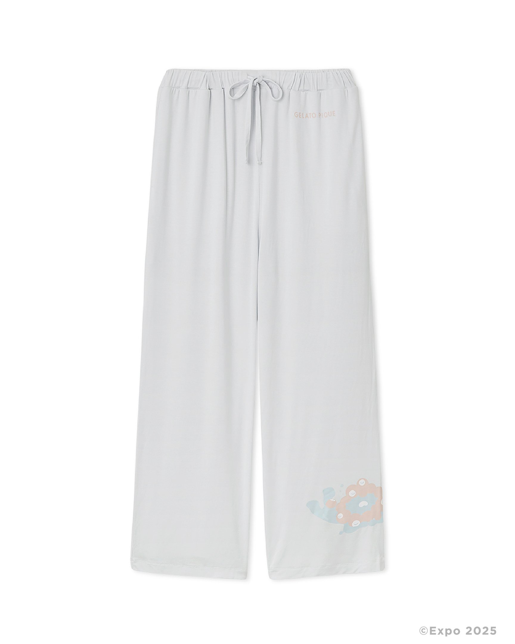 ミャクミャクワンポイント ロングパンツ ライトブルー