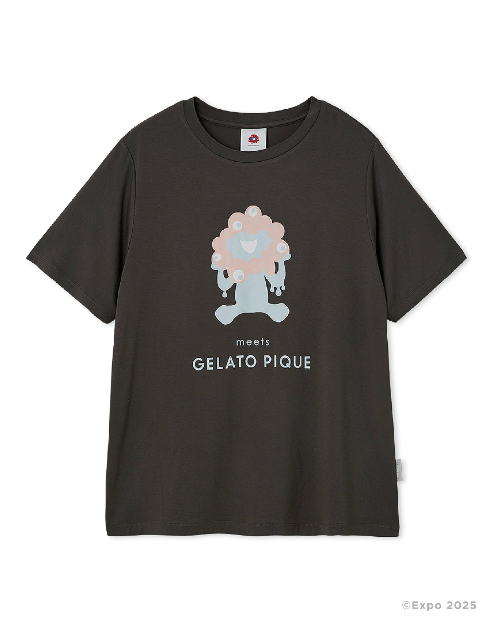 HOMMEミャクミャクワンポイント Tシャツ チャコールグレー