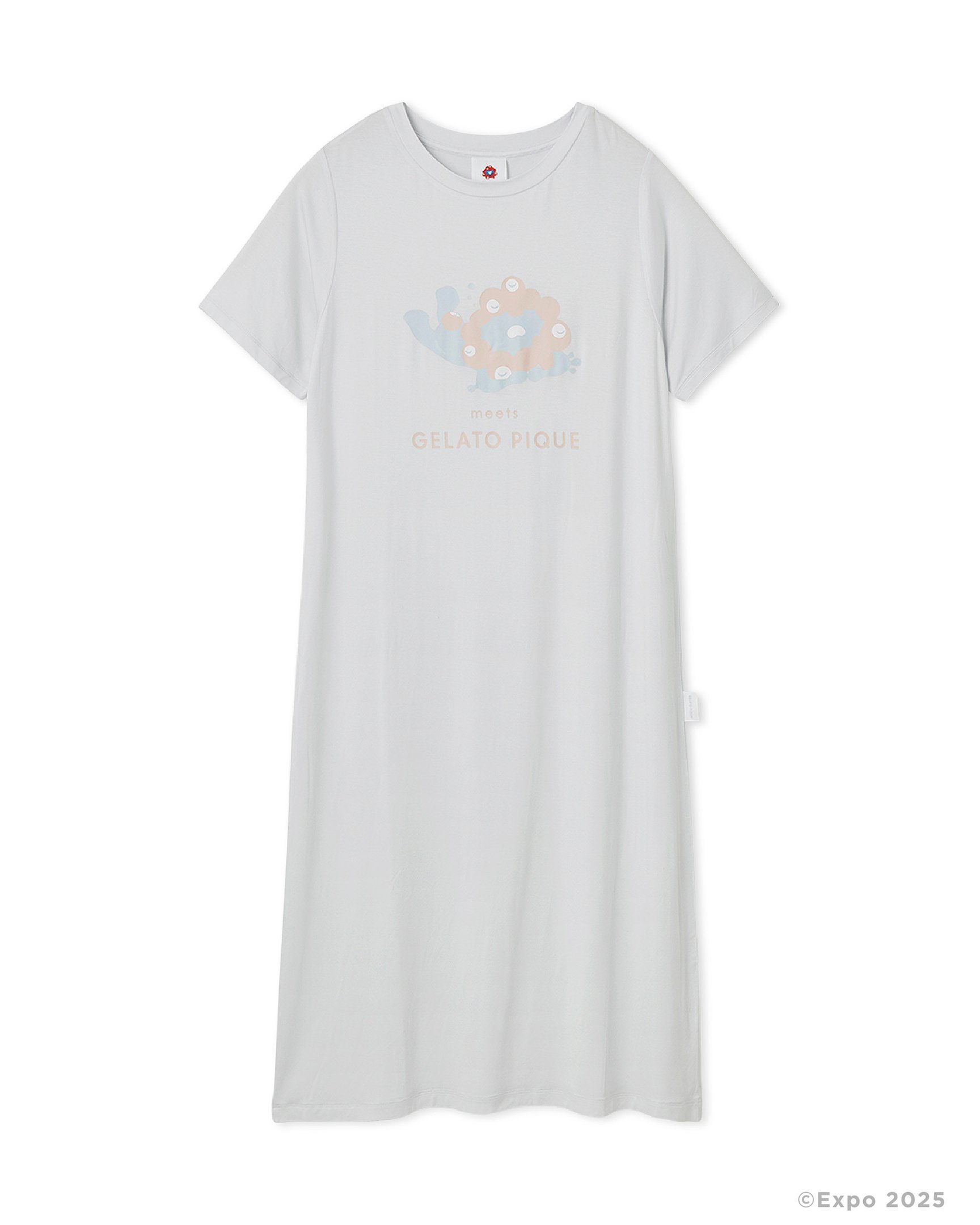 ミャクミャクワンポイント ワンピース ライトブルー