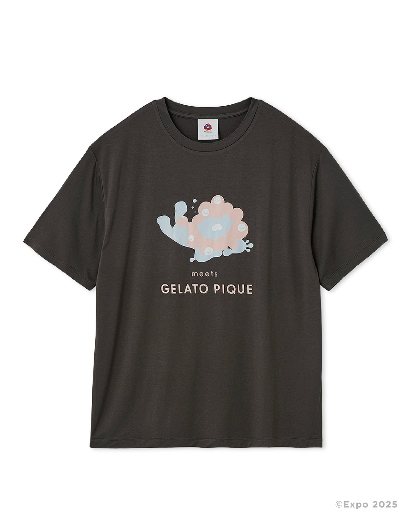 ミャクミャクワンポイント Tシャツ チャコールグレー