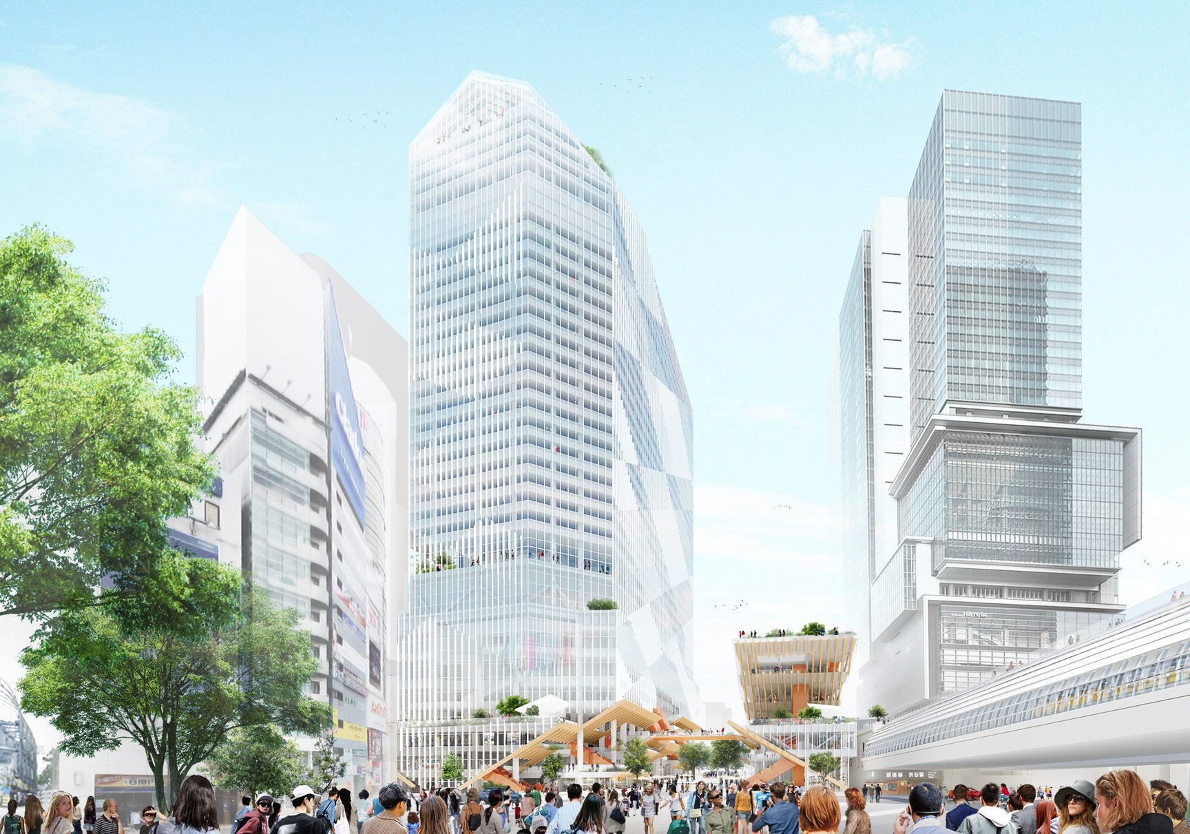 宮益坂地区第一種市街地再開発事業 外観イメージパース