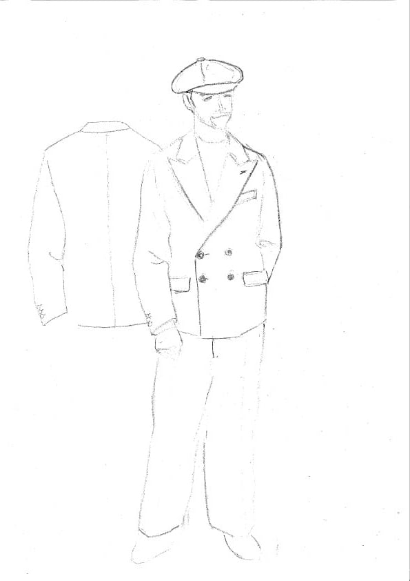 菊池武夫直筆デザイン画