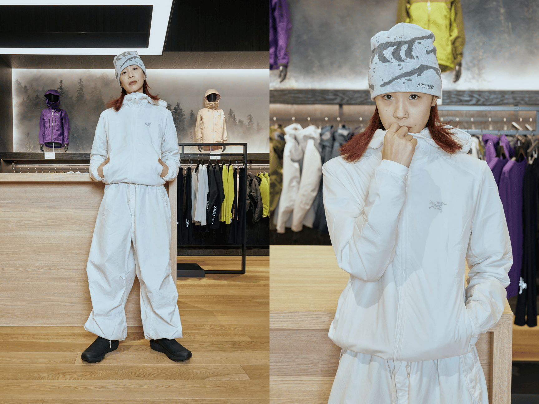 アークテリクスを着たモデル