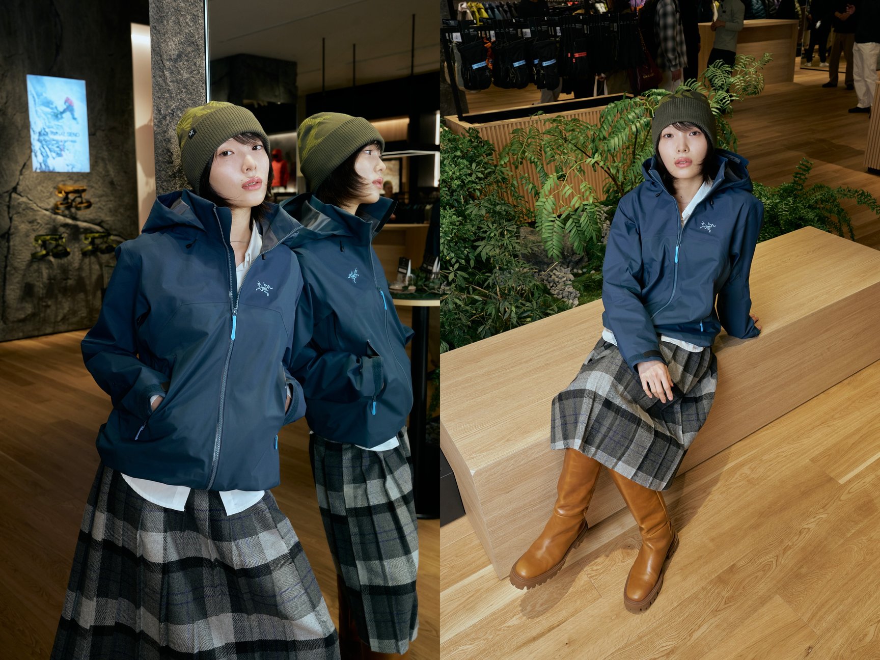 アークテリクスを着たモデル