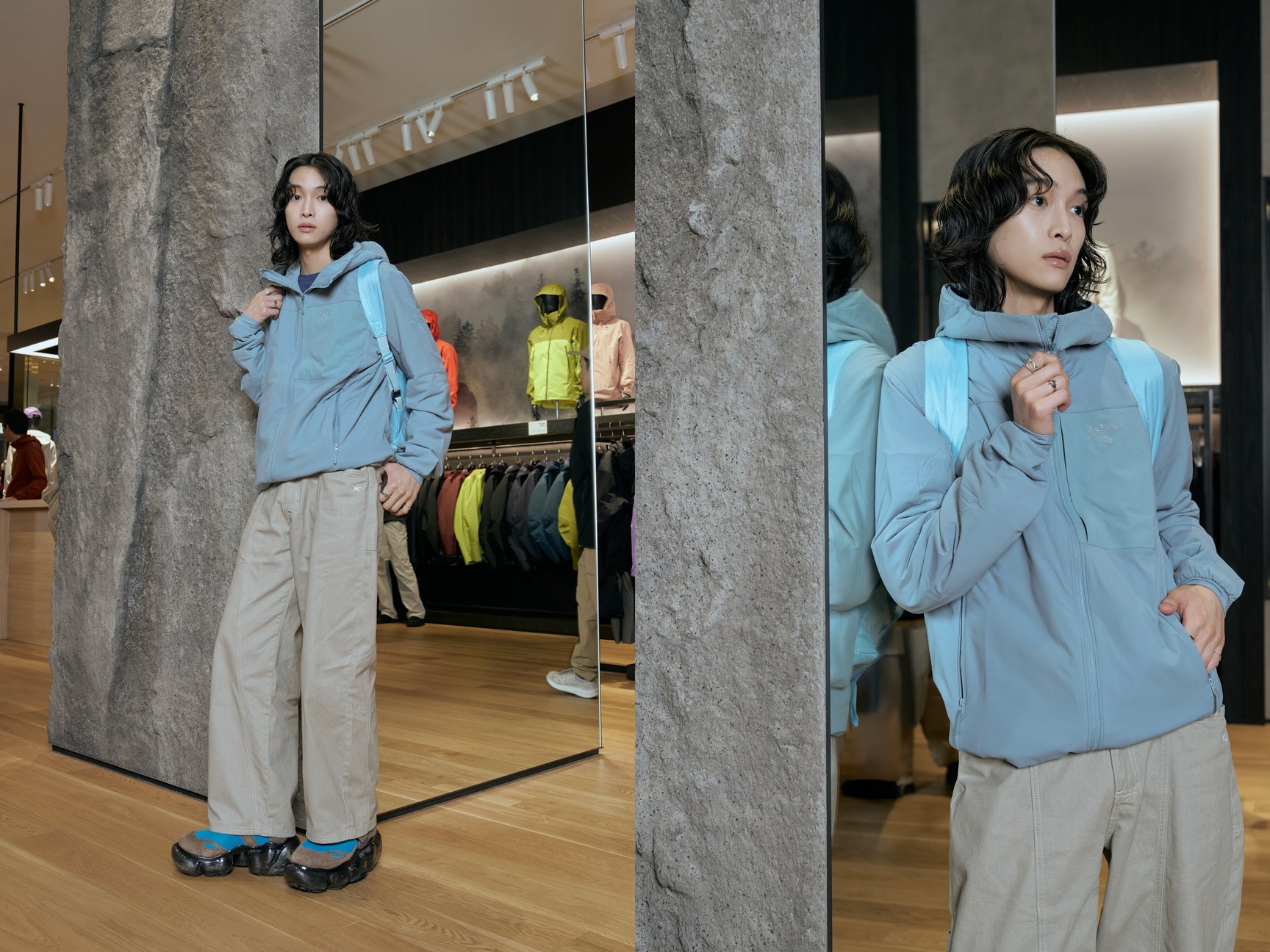 アークテリクスを着たモデル