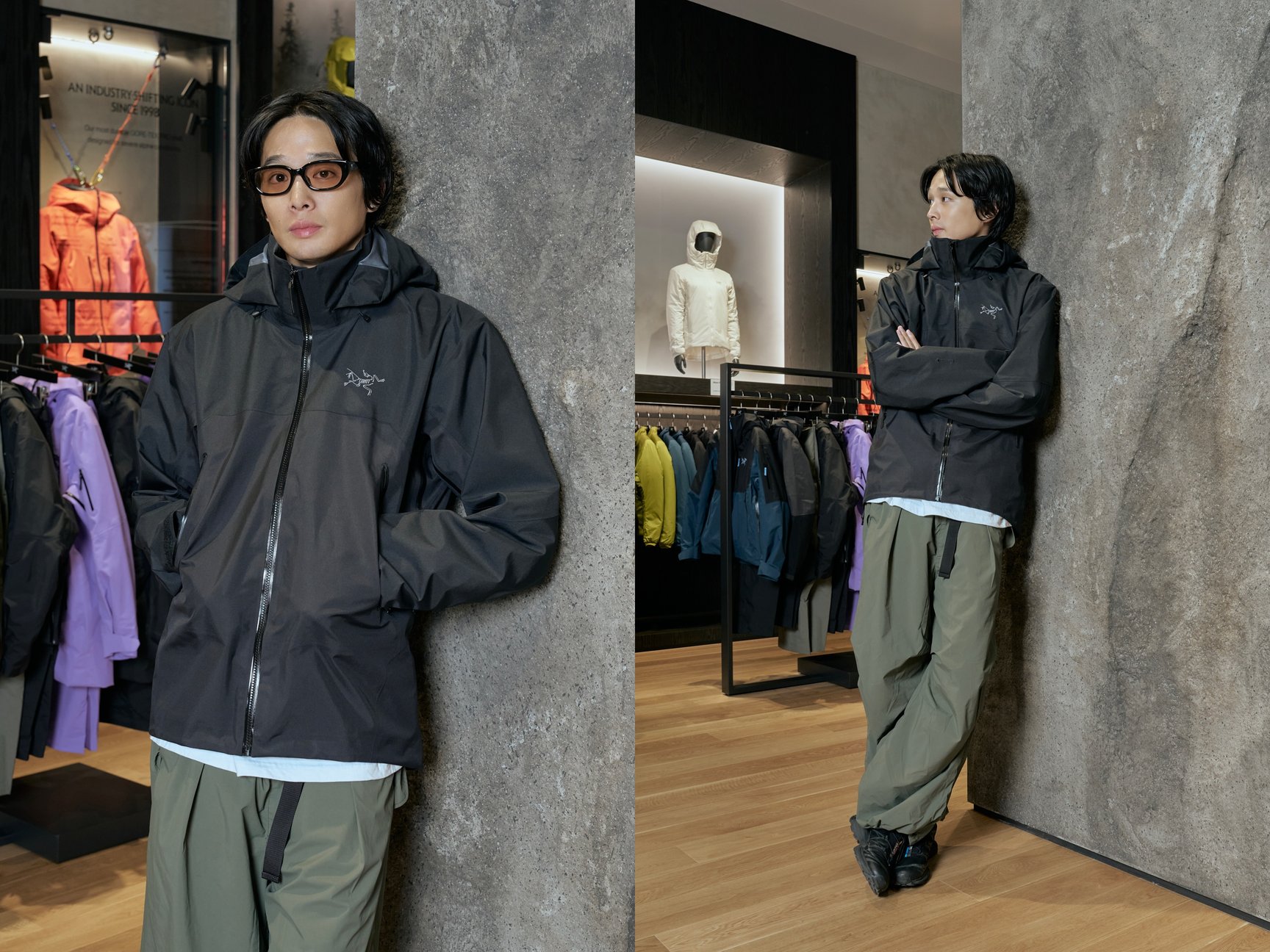 アークテリクスを着たモデル