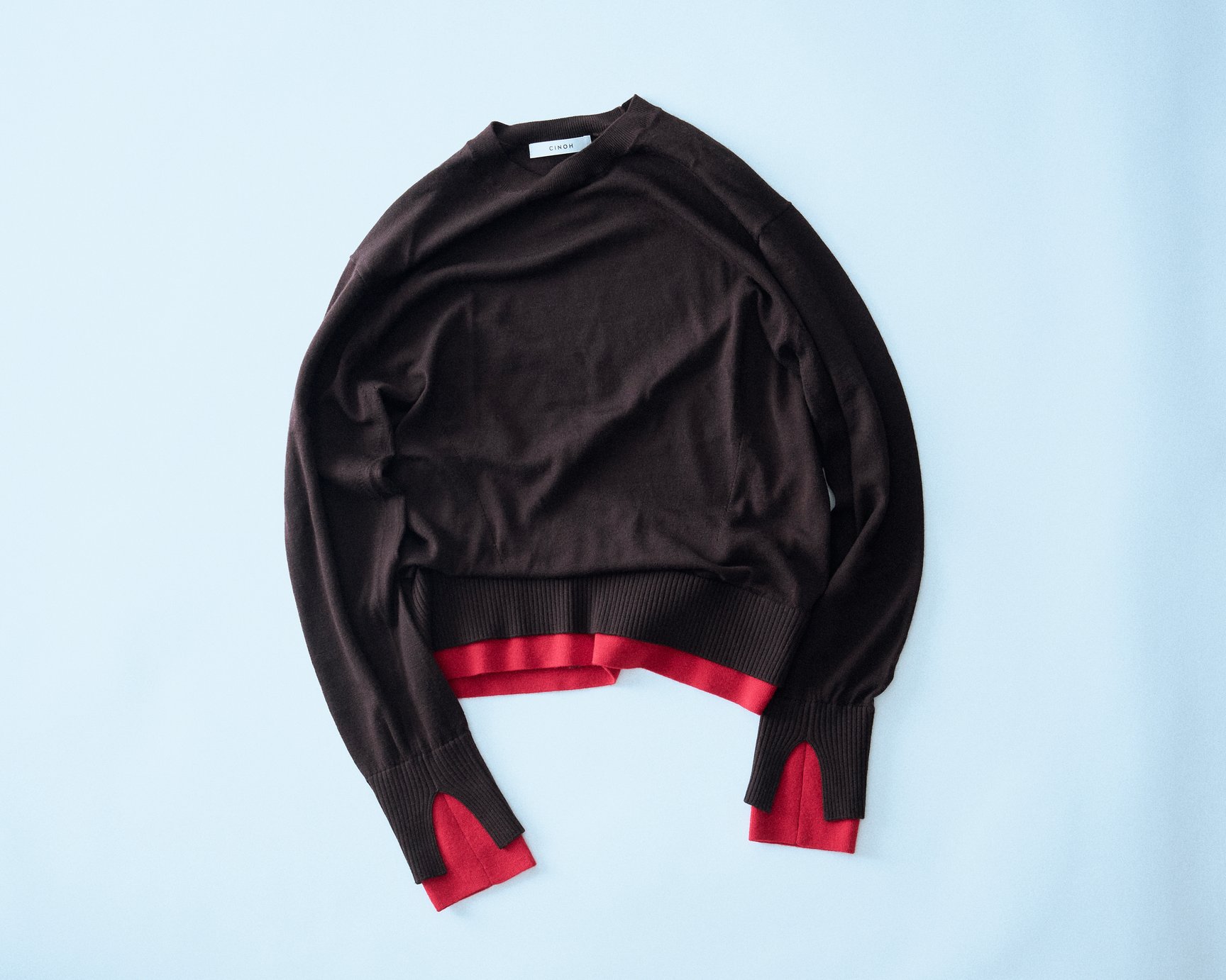 チノのバイカラーニット