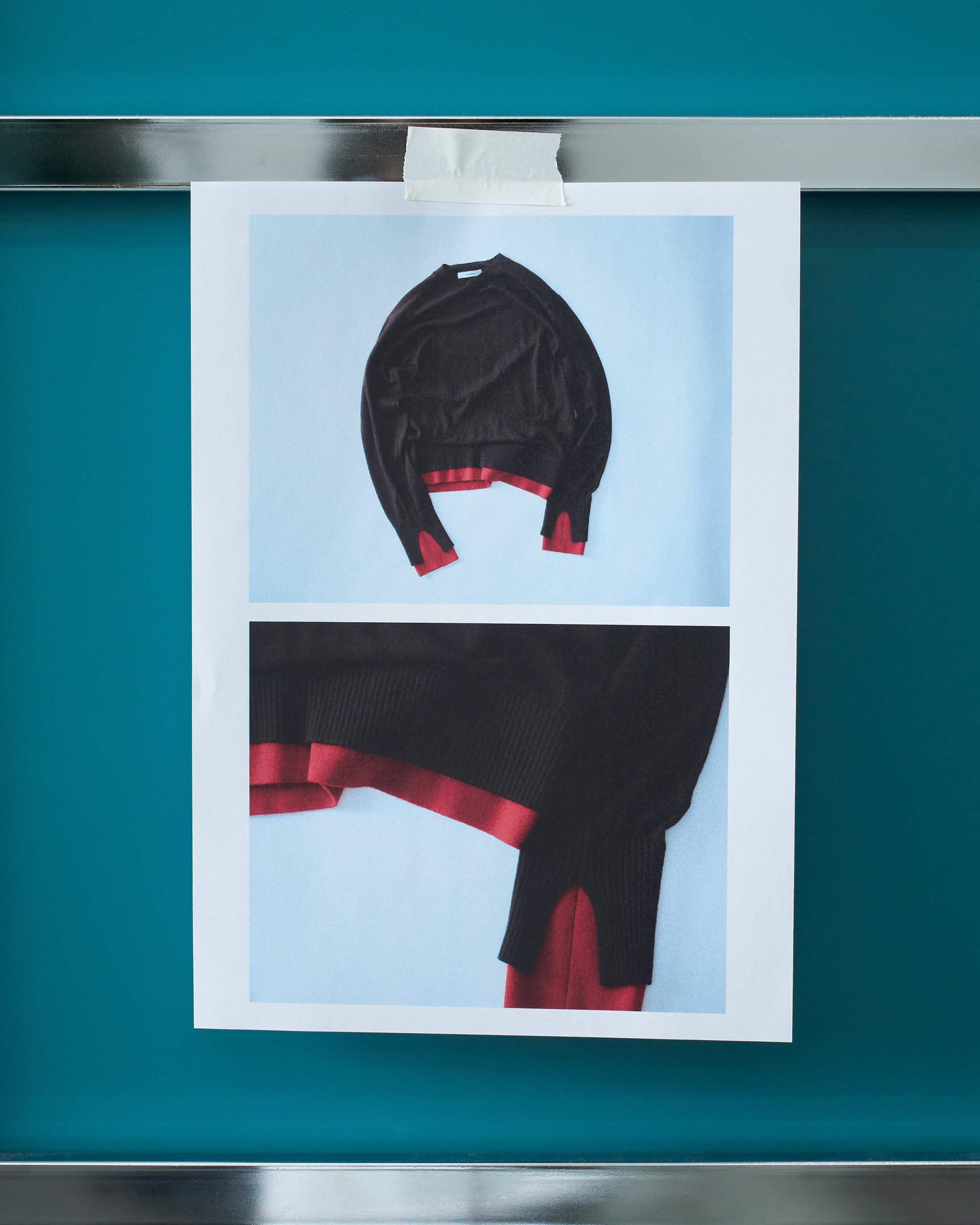 チノのバイカラーニット