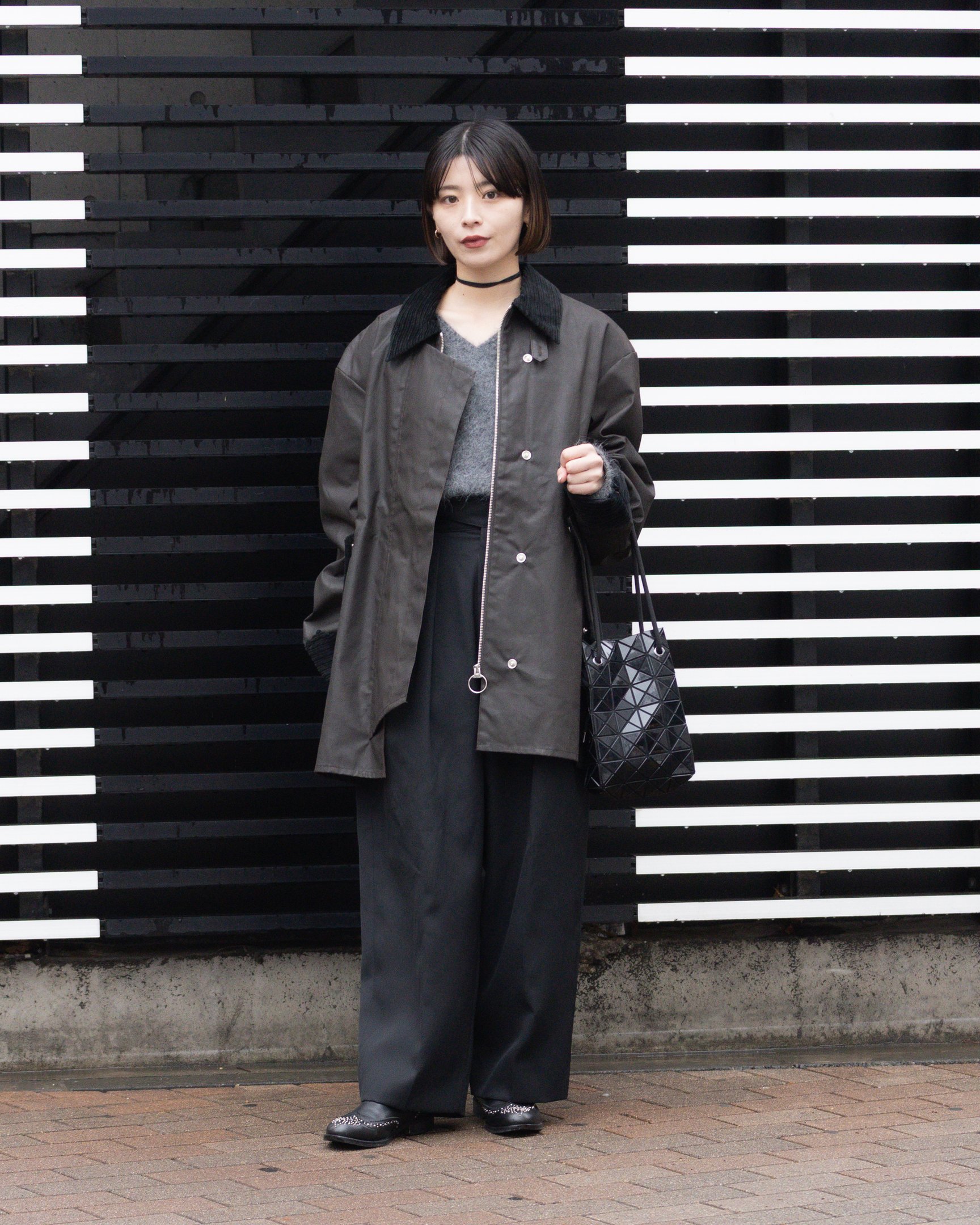 タナカのフィールドコートを着たモデル