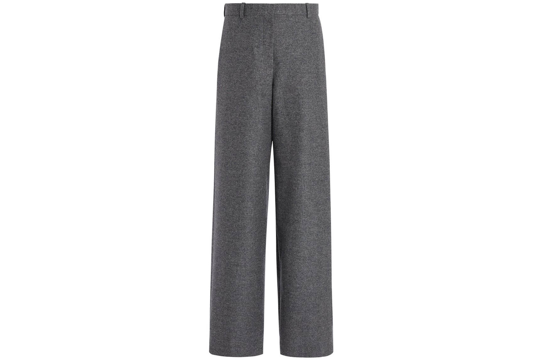 グレーのウールパンツ