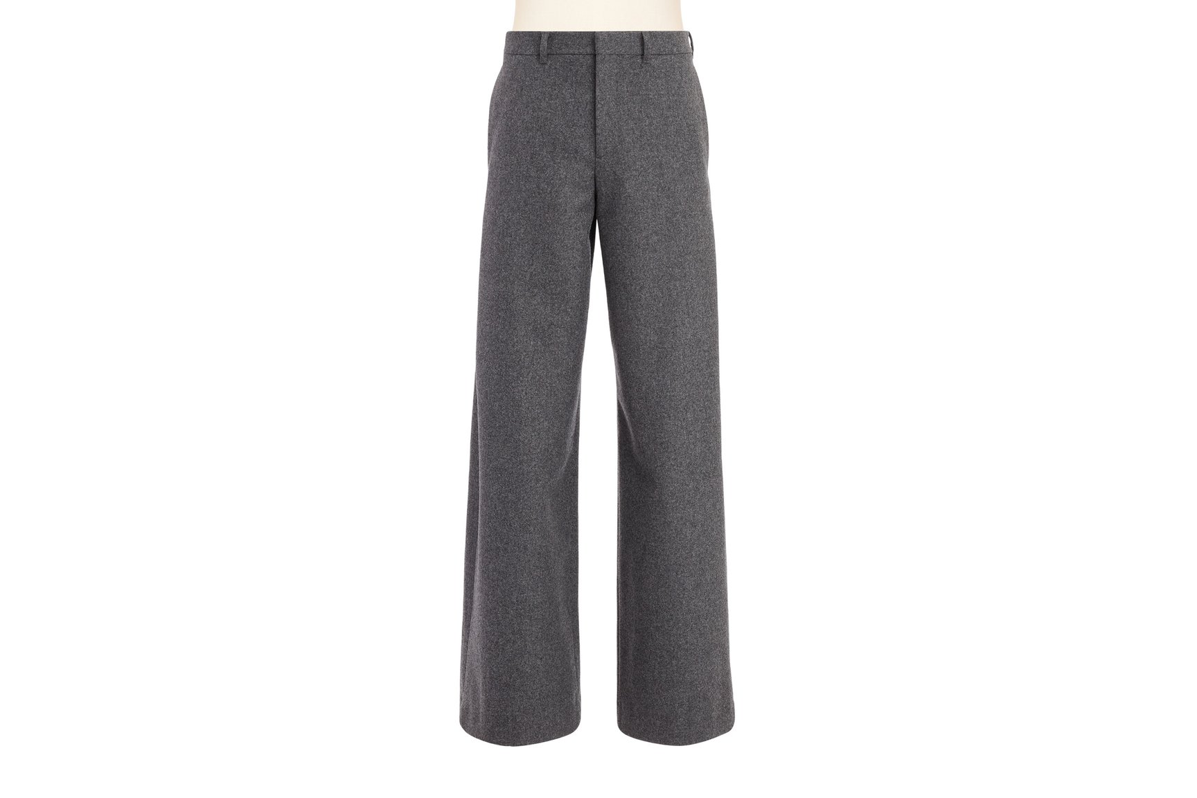 グレーのウールパンツ