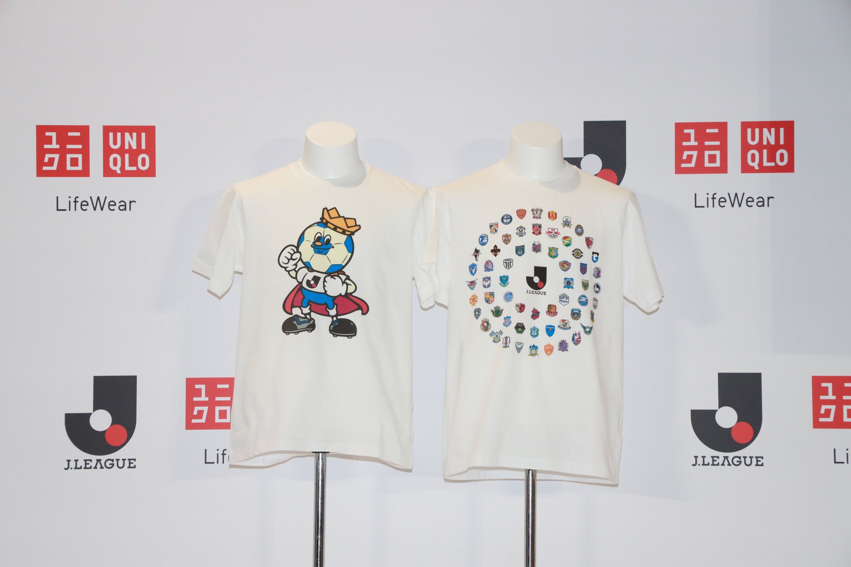 UTme!に登場するJリーグ全60チームのデザインを使用したTシャツの画像