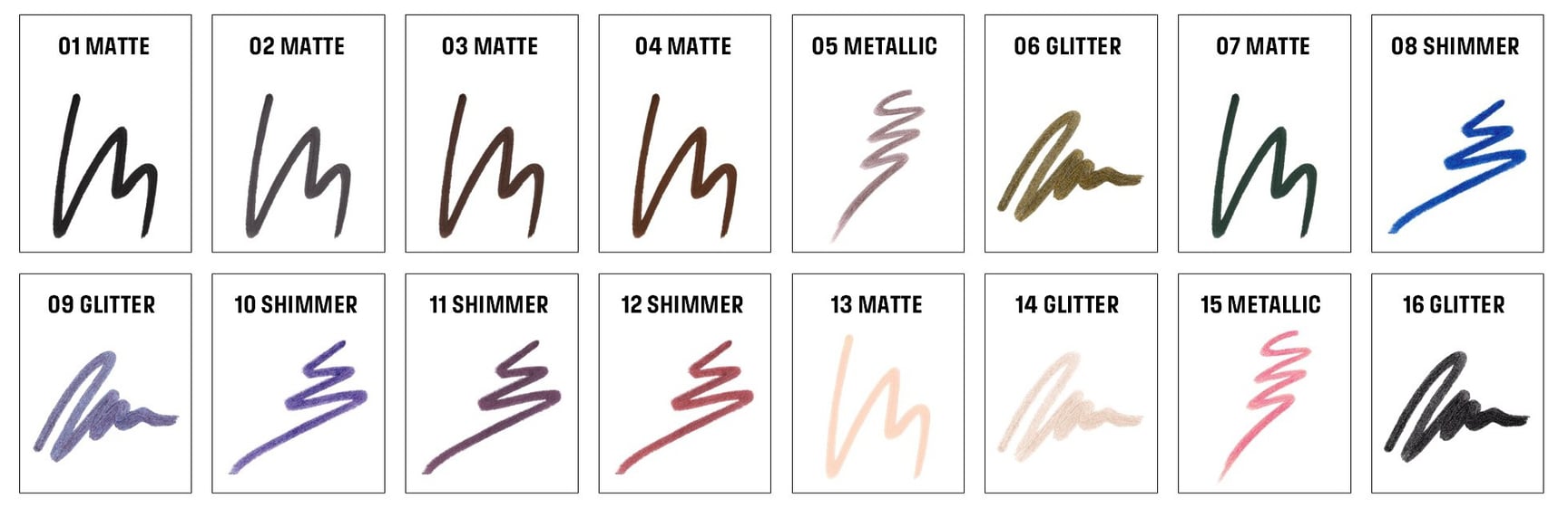 MAKE UP FOR EVER「アクアレジスト カラーペンシル」のカラー展開