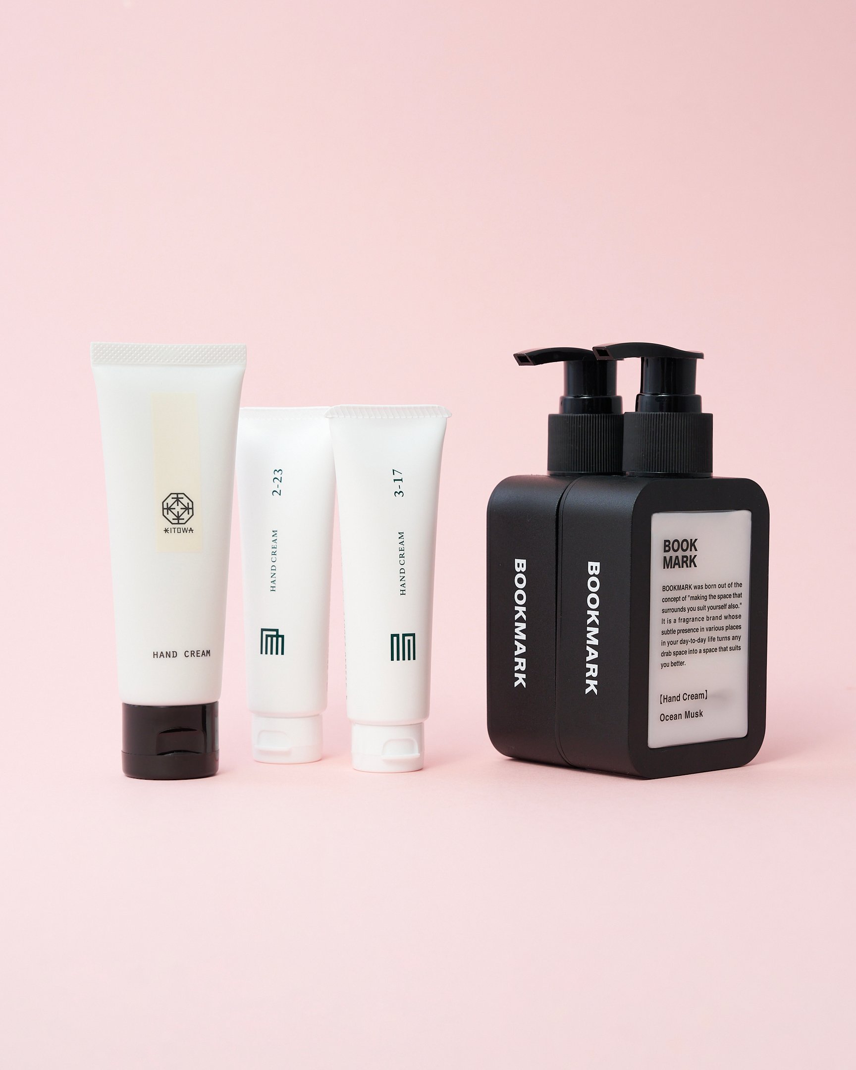 並べられたハンドクリーム