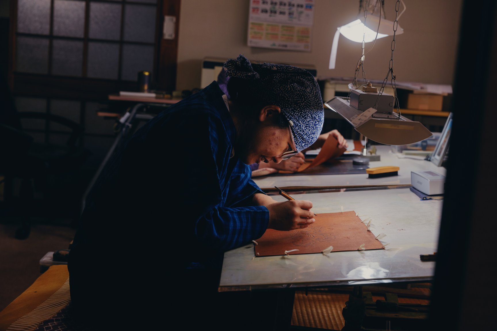 伊勢型紙の職人のアトリエ画像