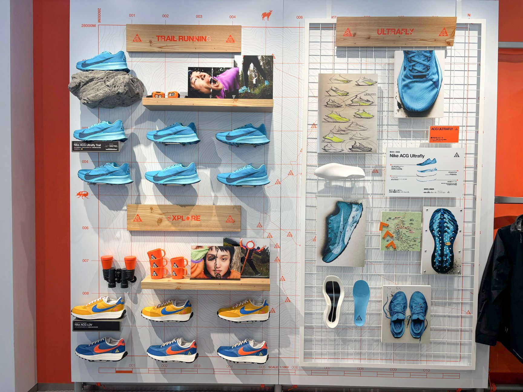 ナイキ新宿の店内