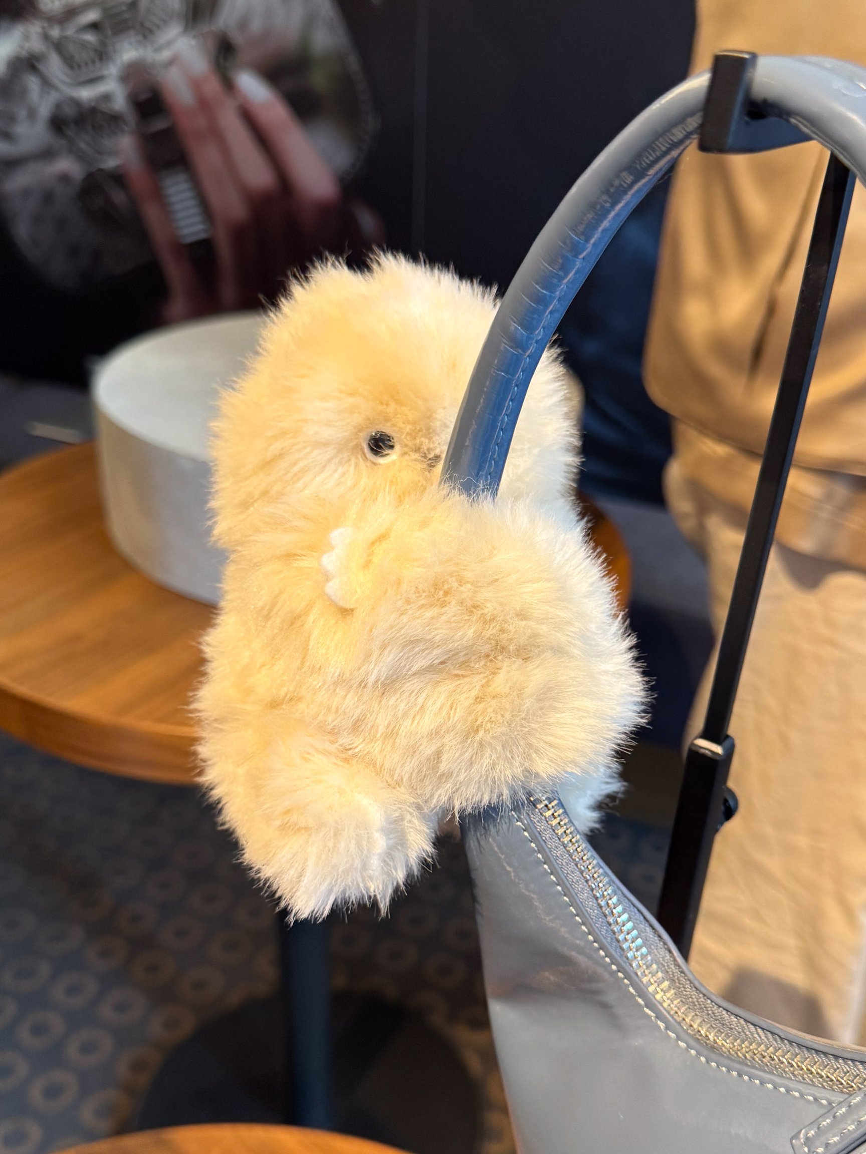 バッグに抱きつくみるみ