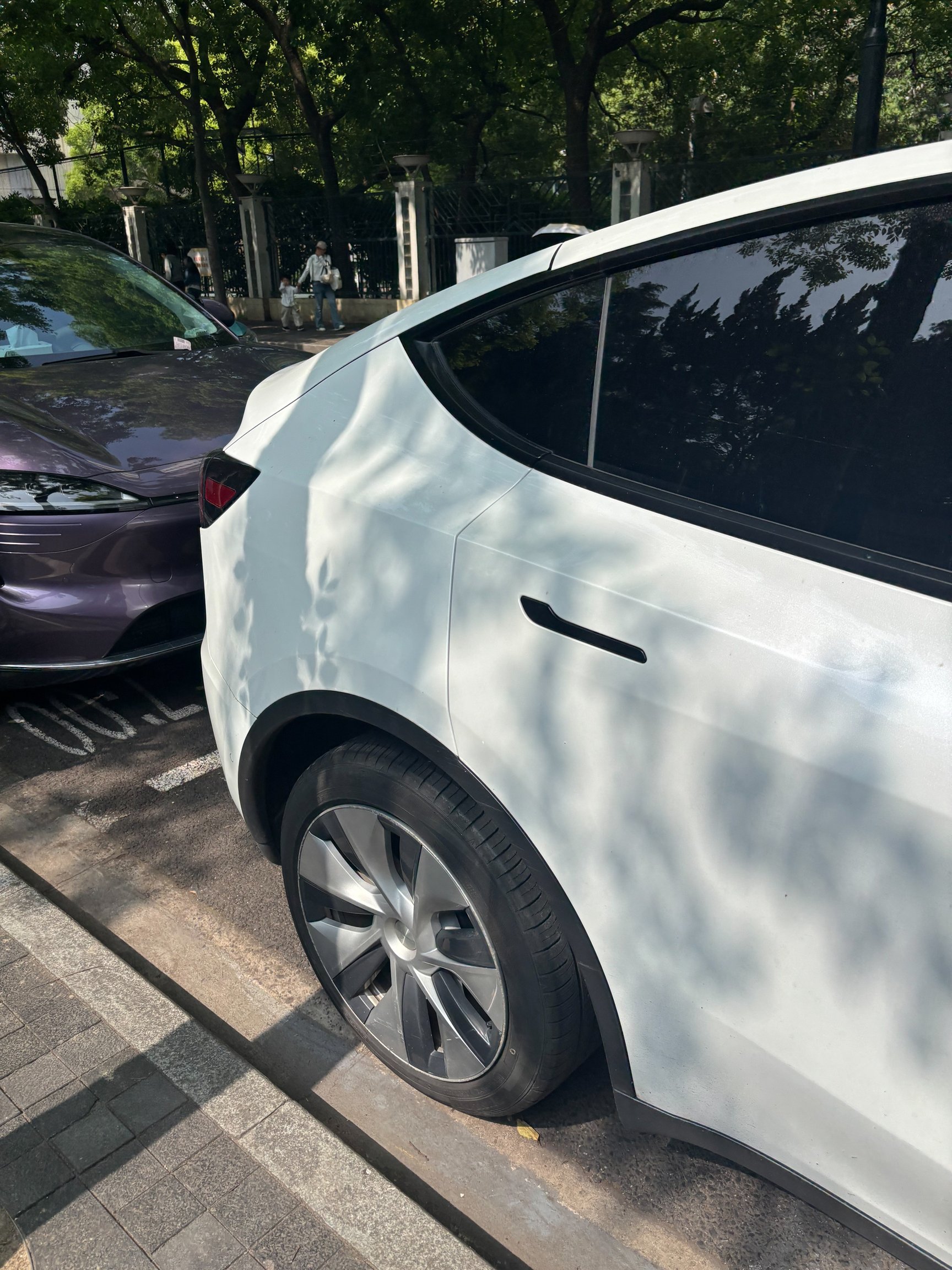 テスラの電動格納ドアノブの画像