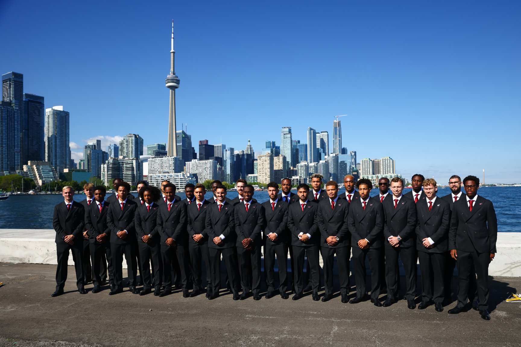 カナダ代表選手の集合写真