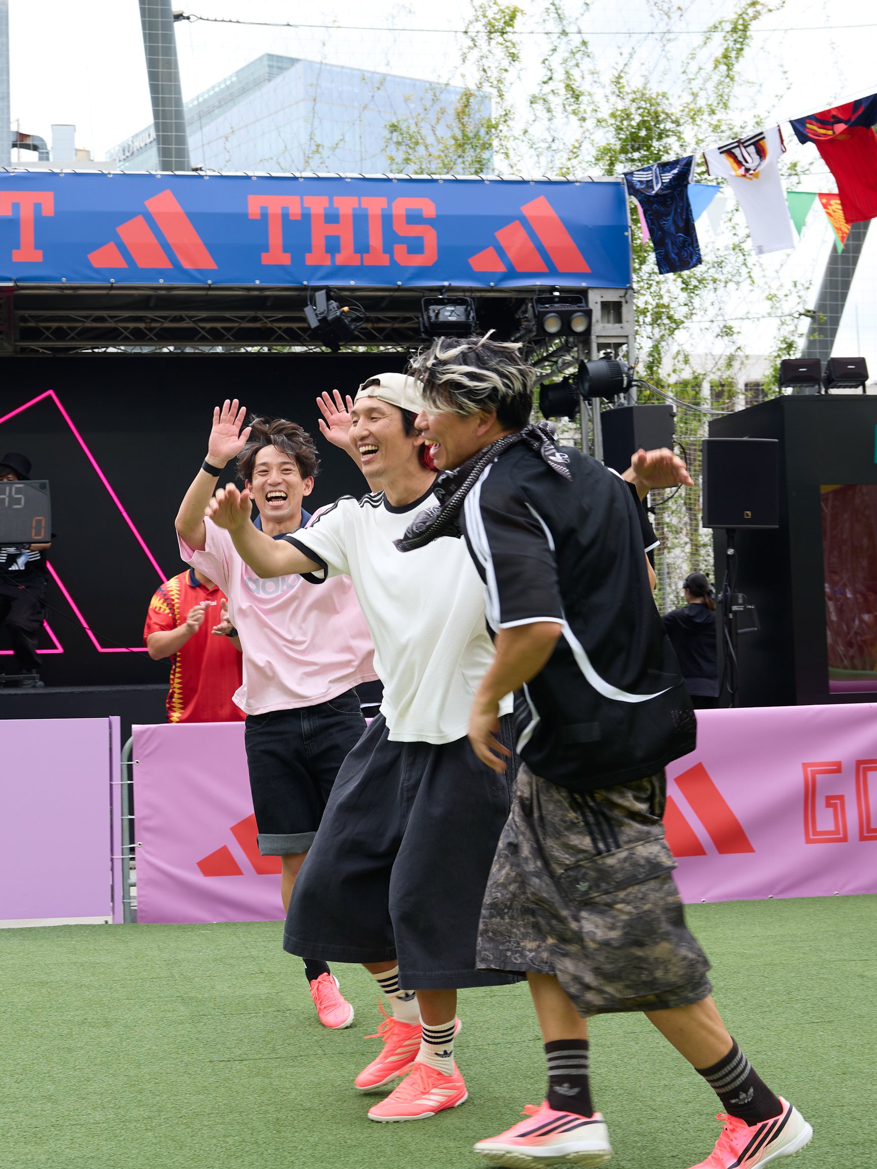 アディダスのイベントに登場したアスリート画像