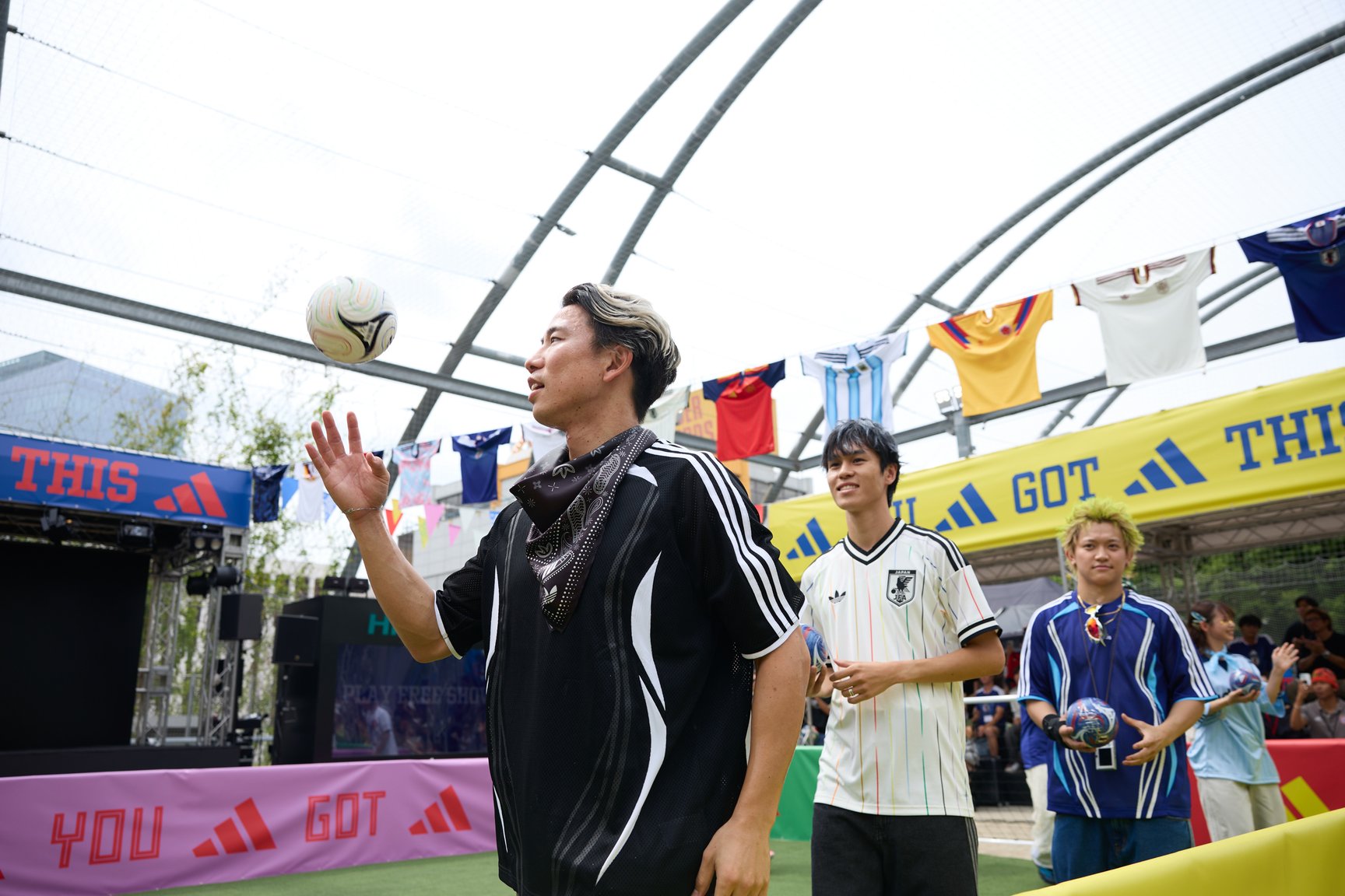 アディダスのイベントに登場したアスリート画像