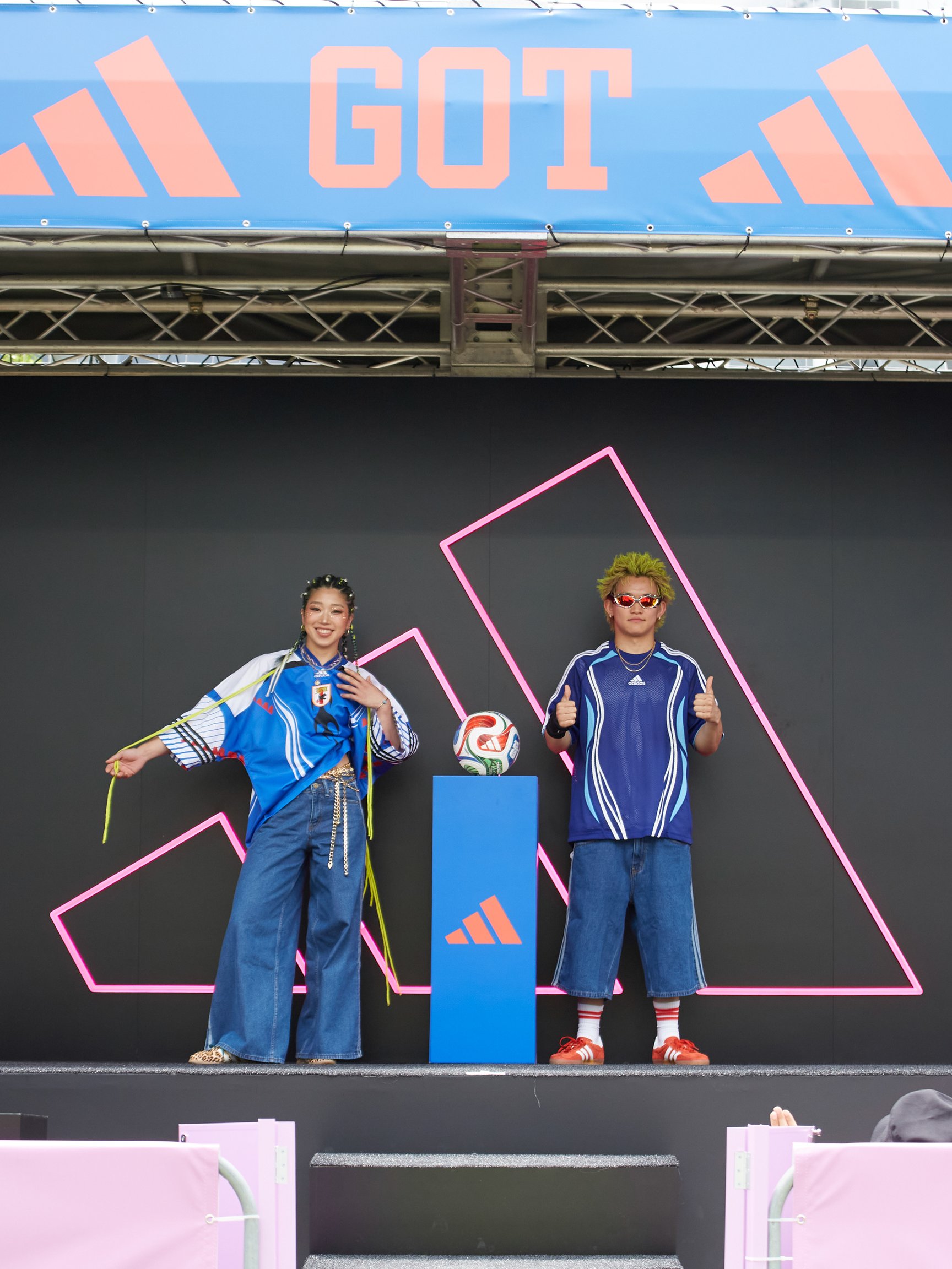 アディダスのイベントに登場したアスリート画像