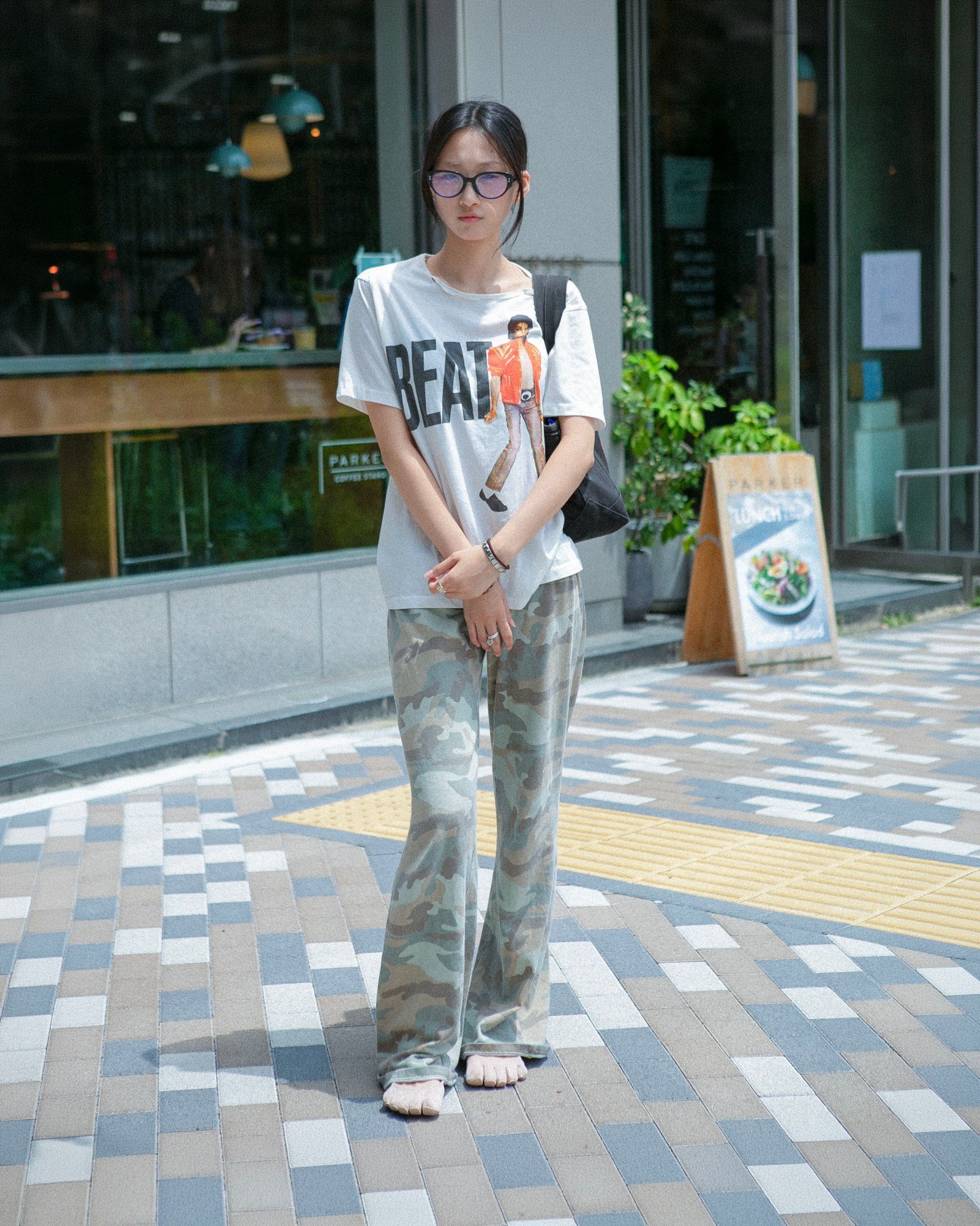 5本指シューズを履いた人のスナップ