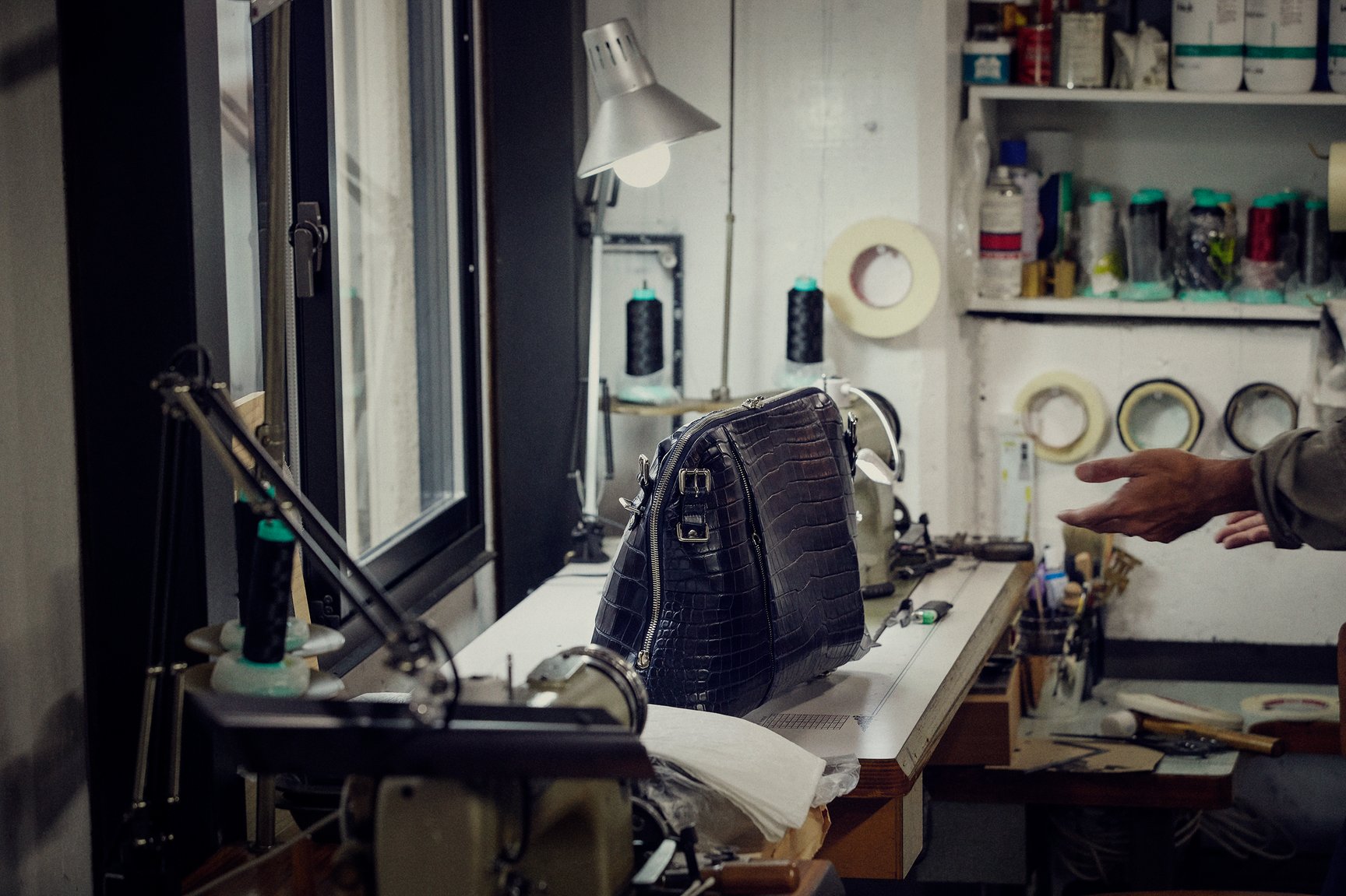 形ができあがったバッグ