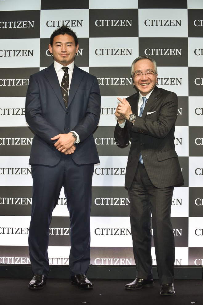 今を変えろ シチズンが新アンバサダーにラグビー五郎丸歩を起用