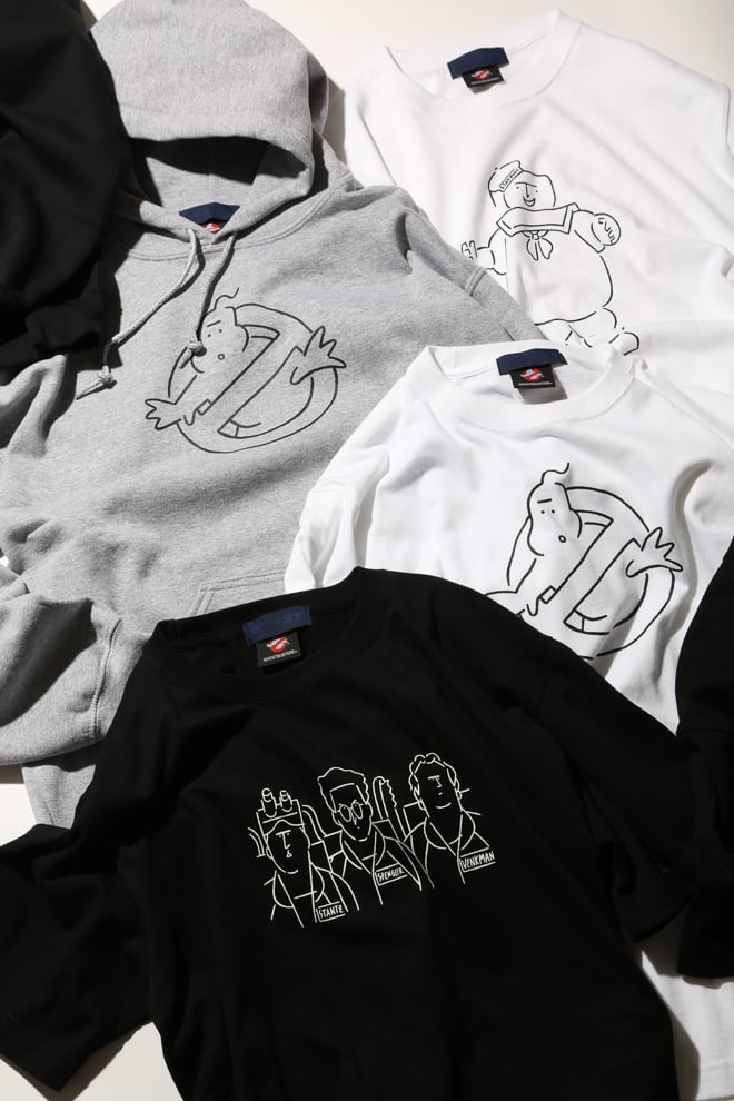 長場雄が ゴーストバスターズ 初期キャラを描いたtシャツやパーカーが登場