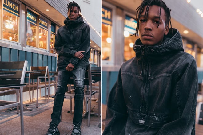 Kith x nonnative デニムボアモッズコート