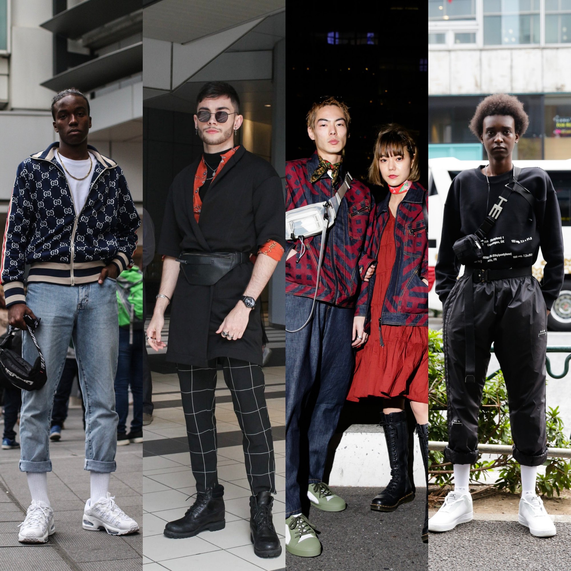 メンズで目立ったウエストバッグ 東コレ来場者スナップ 3月22日