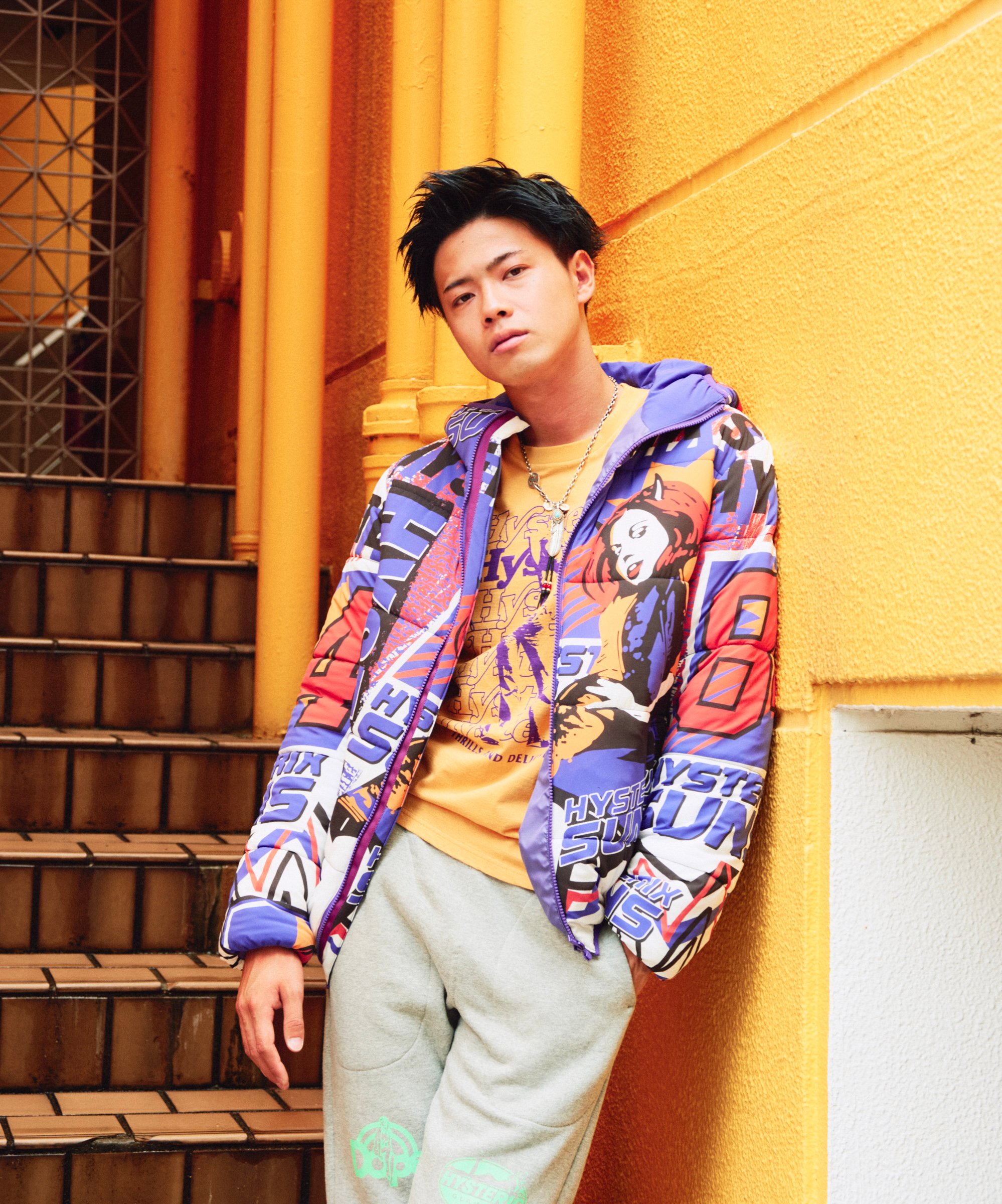 HYSTERIC GLAMOUR ラウンドネックカーディガン コムドット やまと-