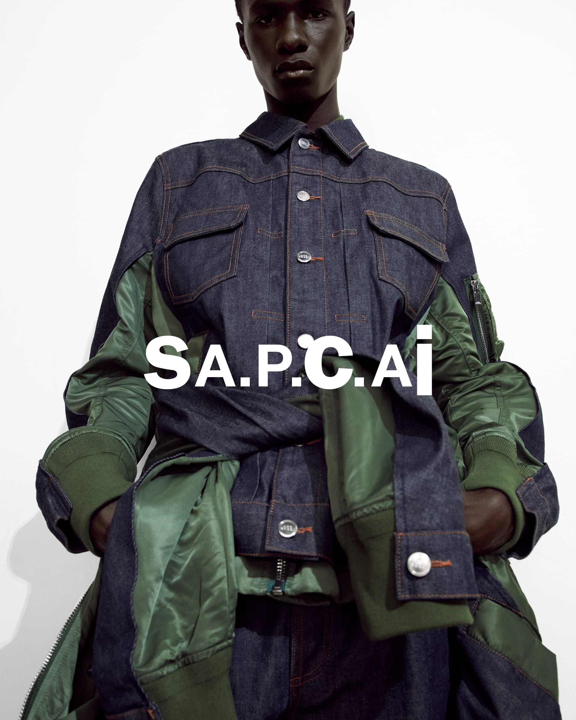 sacai×a.p.c. 21ssドッキングデニムジャケット S ショッピング販売