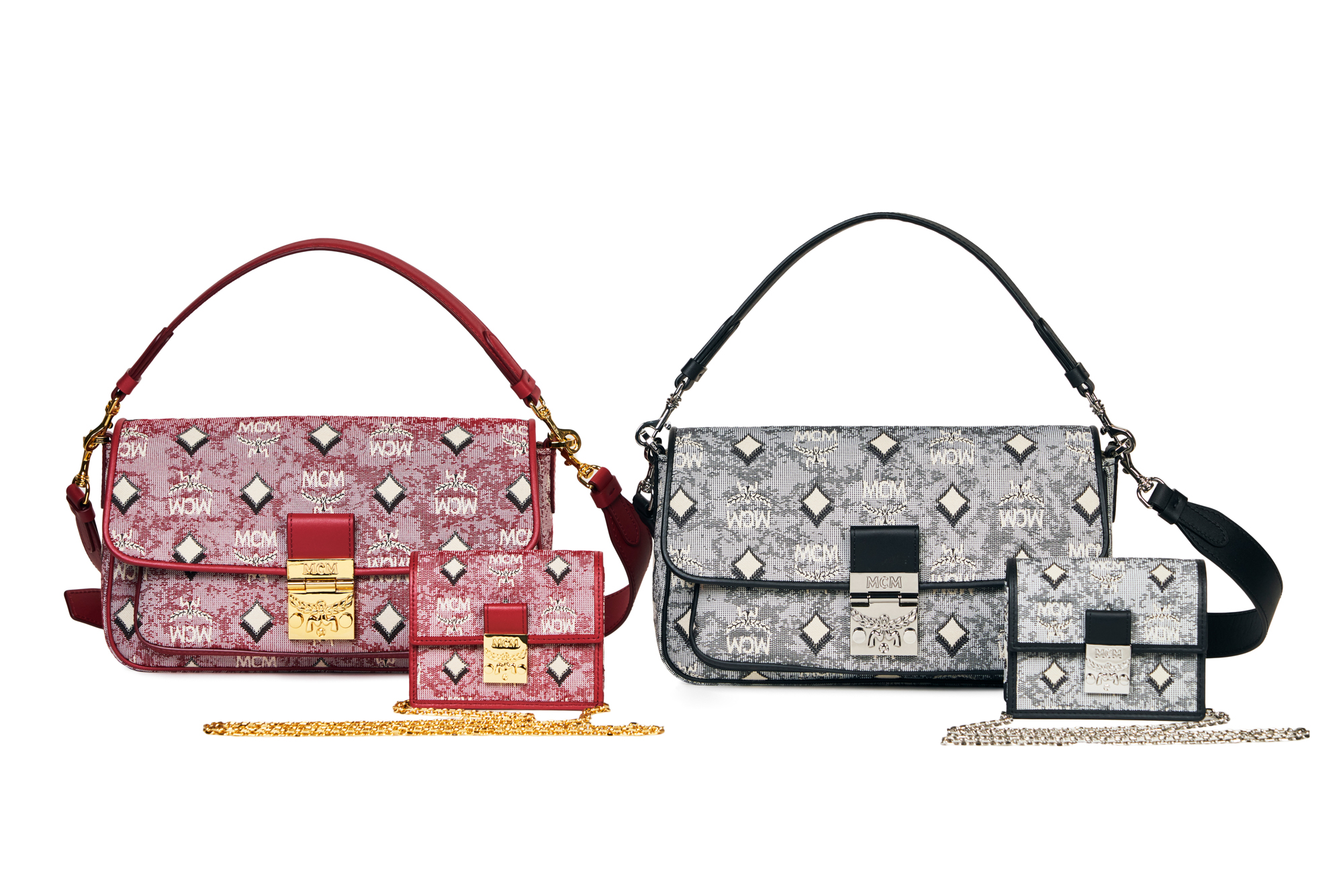 MCMのモノグラムバッグに新作登場、3色のジャカード織りでデザイン