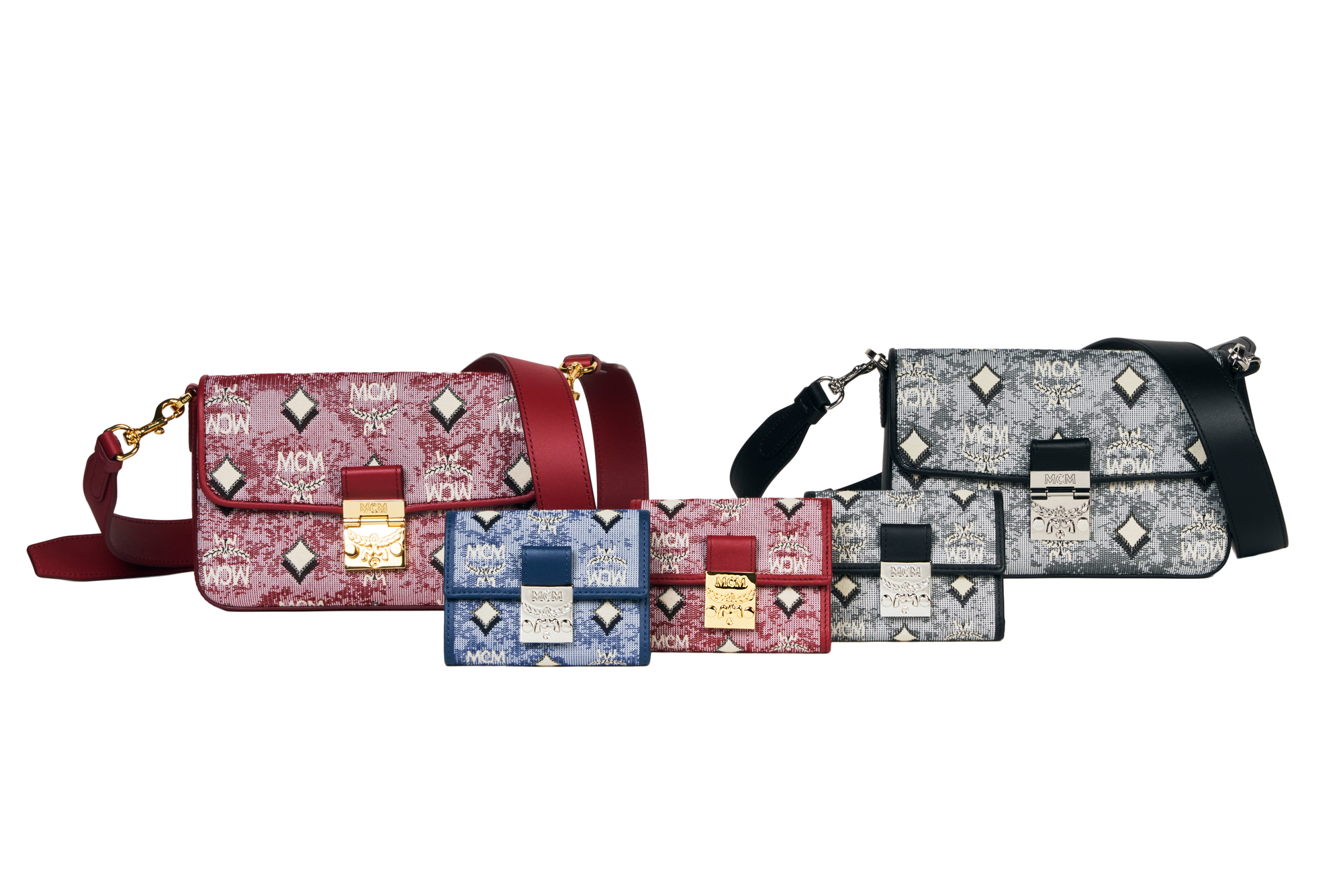 MCMのモノグラムバッグに新作登場、3色のジャカード織りでデザイン