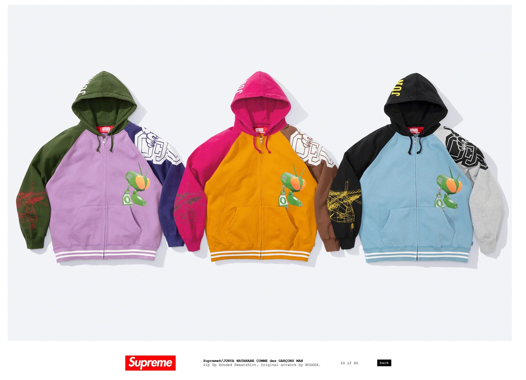 シュプリーム Supreme ジュンヤワタナベ マン パーカ 黒 S 新品未使用