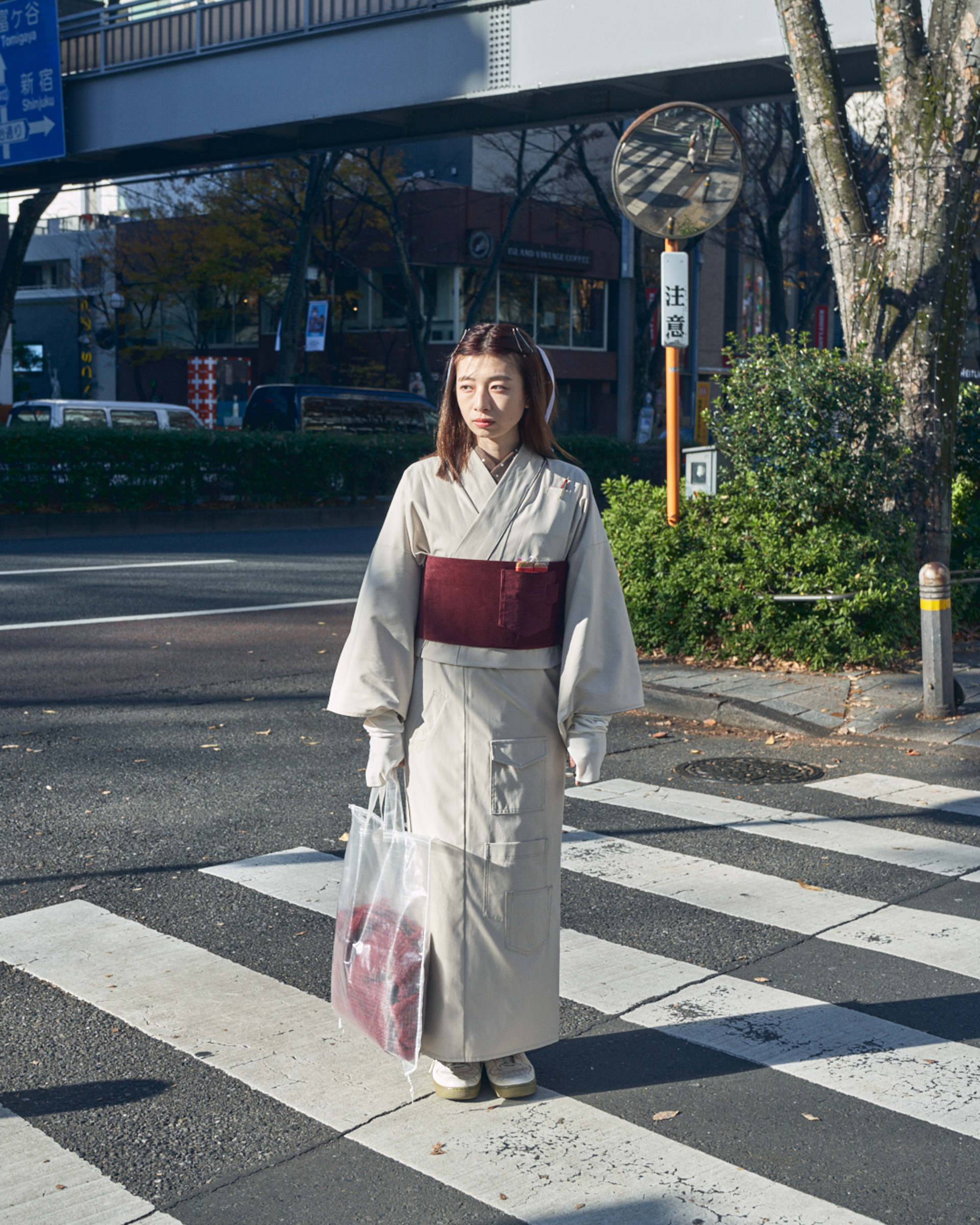 超激安 キモノバイナデシコ ストライプ薄羽織 KIMONO ニット お