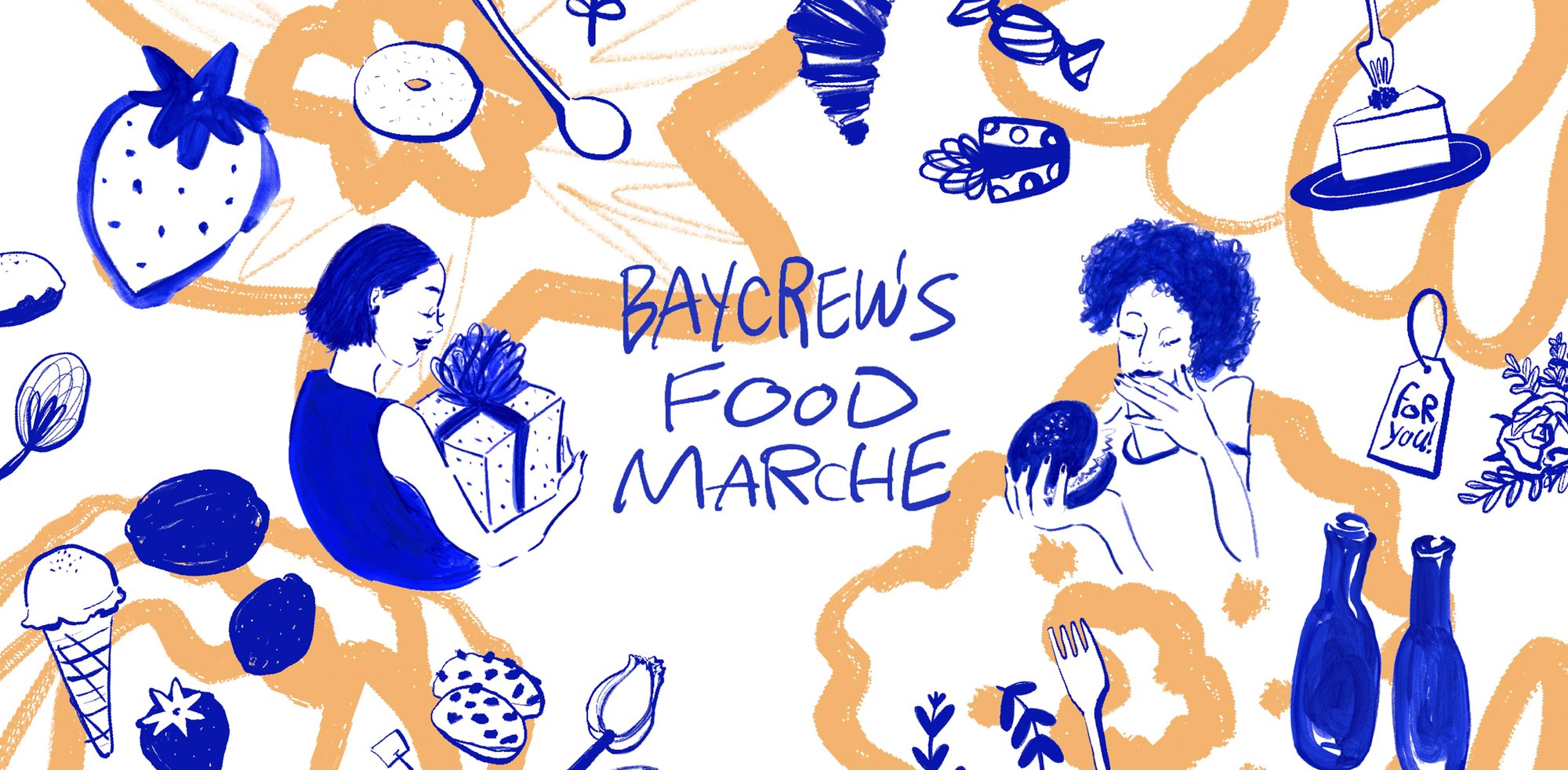 佐伯ゆう子による「BAYCREW’S FOOD MARCHE」のキービジュアル