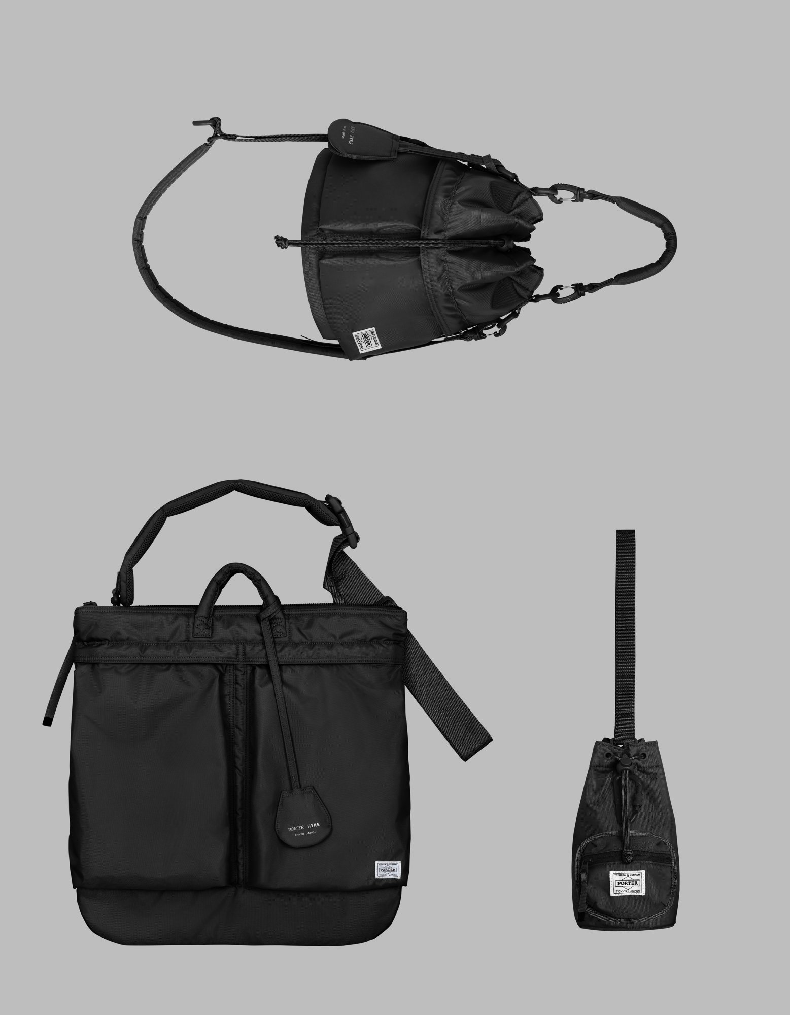 PORTER x HYKE 聯名 Helmet Bag 頭盔包 黑色 Black 款式