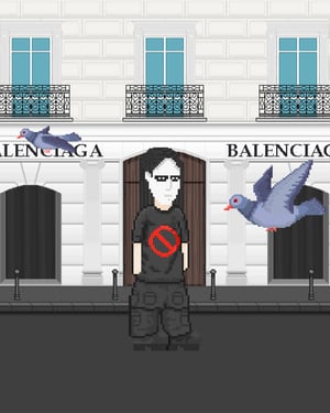 バレンシアガが発売するコラボキャンペーンゲーム画像