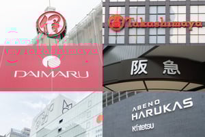 国内大手百貨店6社のロゴのコラージュ
